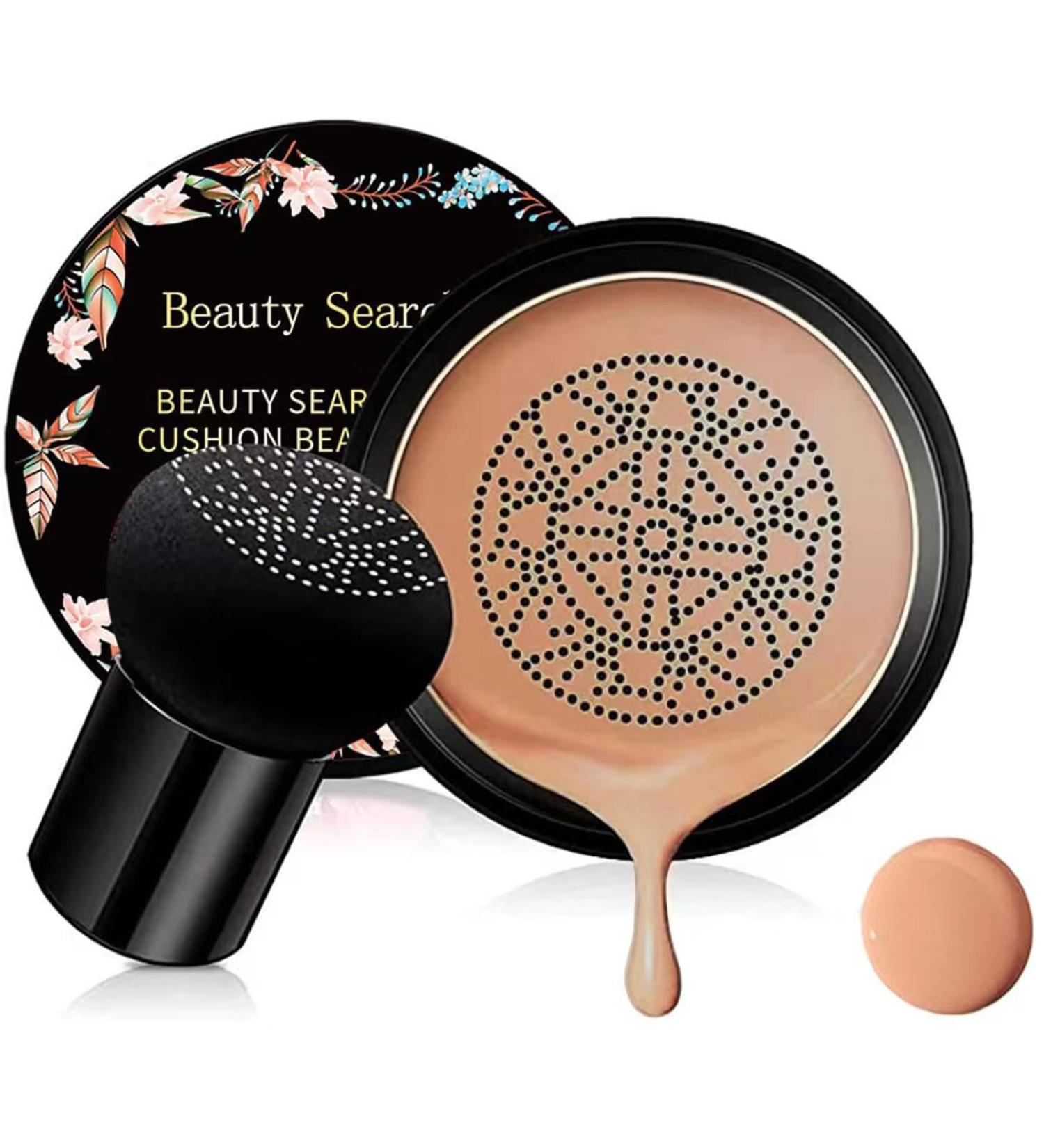 CC Cream Foundation with Mushroom Head Air Cushion BB Cream - Brunette Brown #4 - Buy Online on GoSupps.com