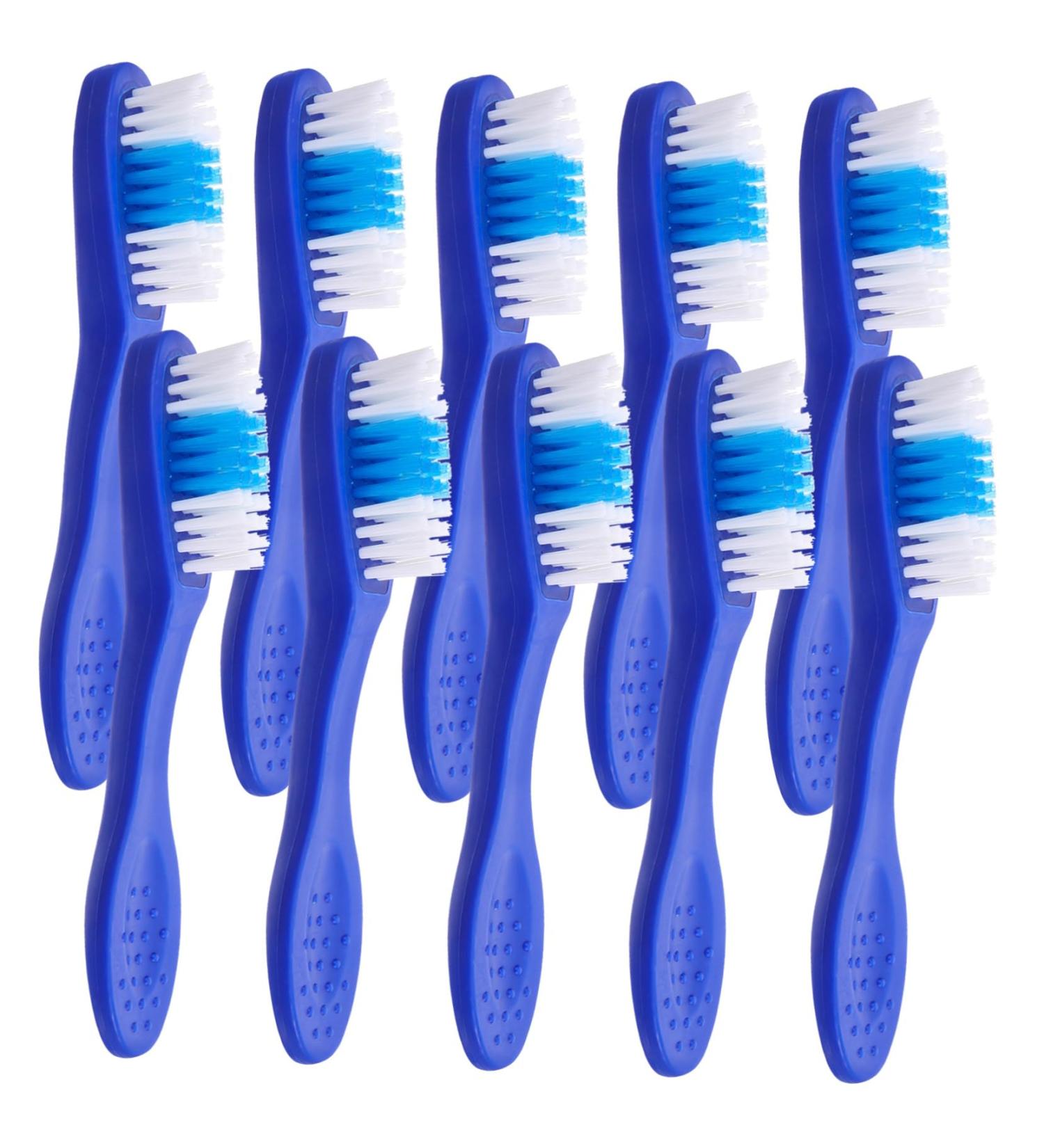 Partykindom Mini Toothbrush Set - 10 Soft Nylon Travel & Camping Toothbrushes | Portable Daily Cleaning Brush - Buy Online on GoSupps.com
