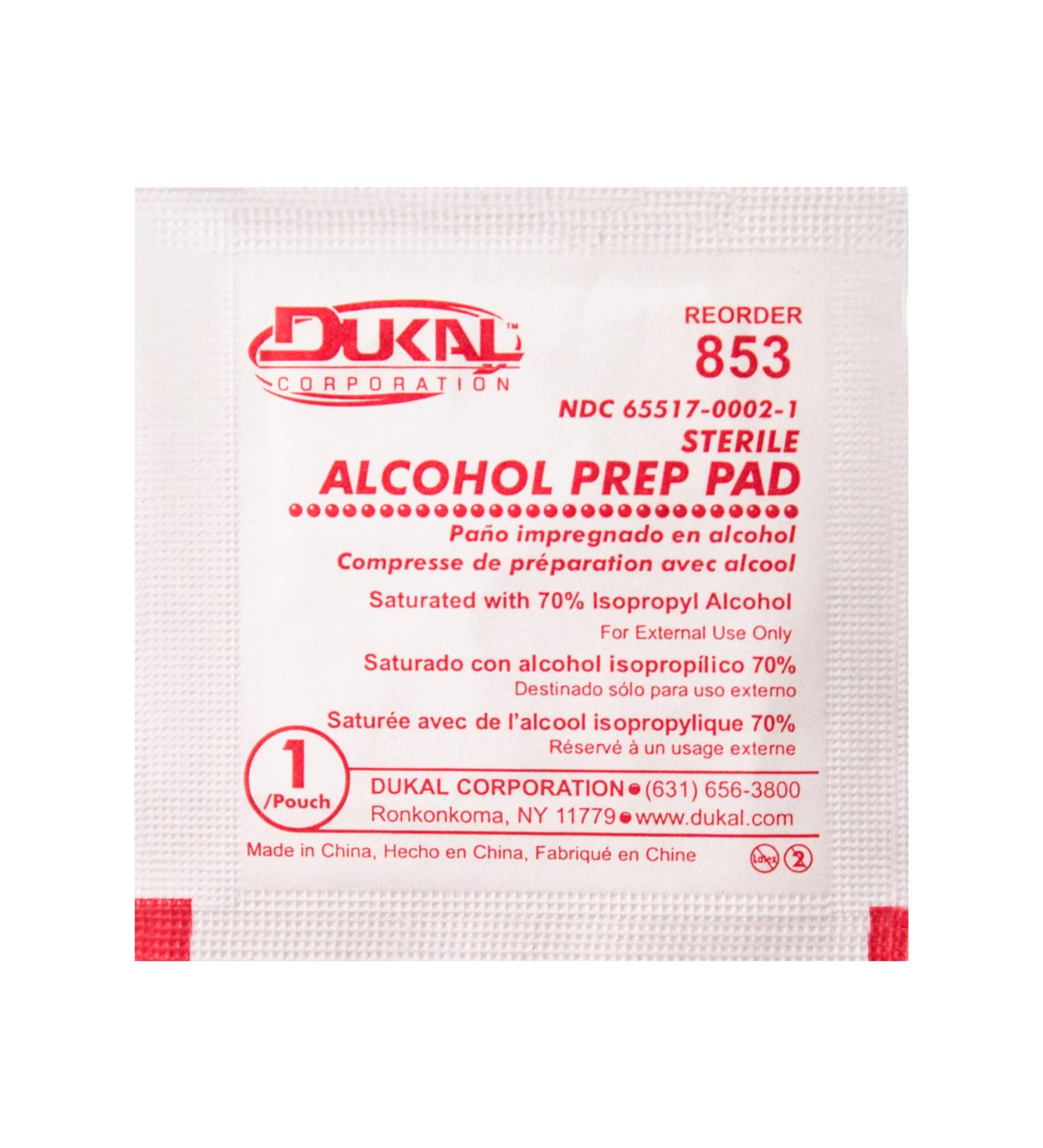 Dukal Alcohol Pad Sterile (200 Count) - 70% Isopropyl Alcohol Swabs - Buy Online on GoSupps.com