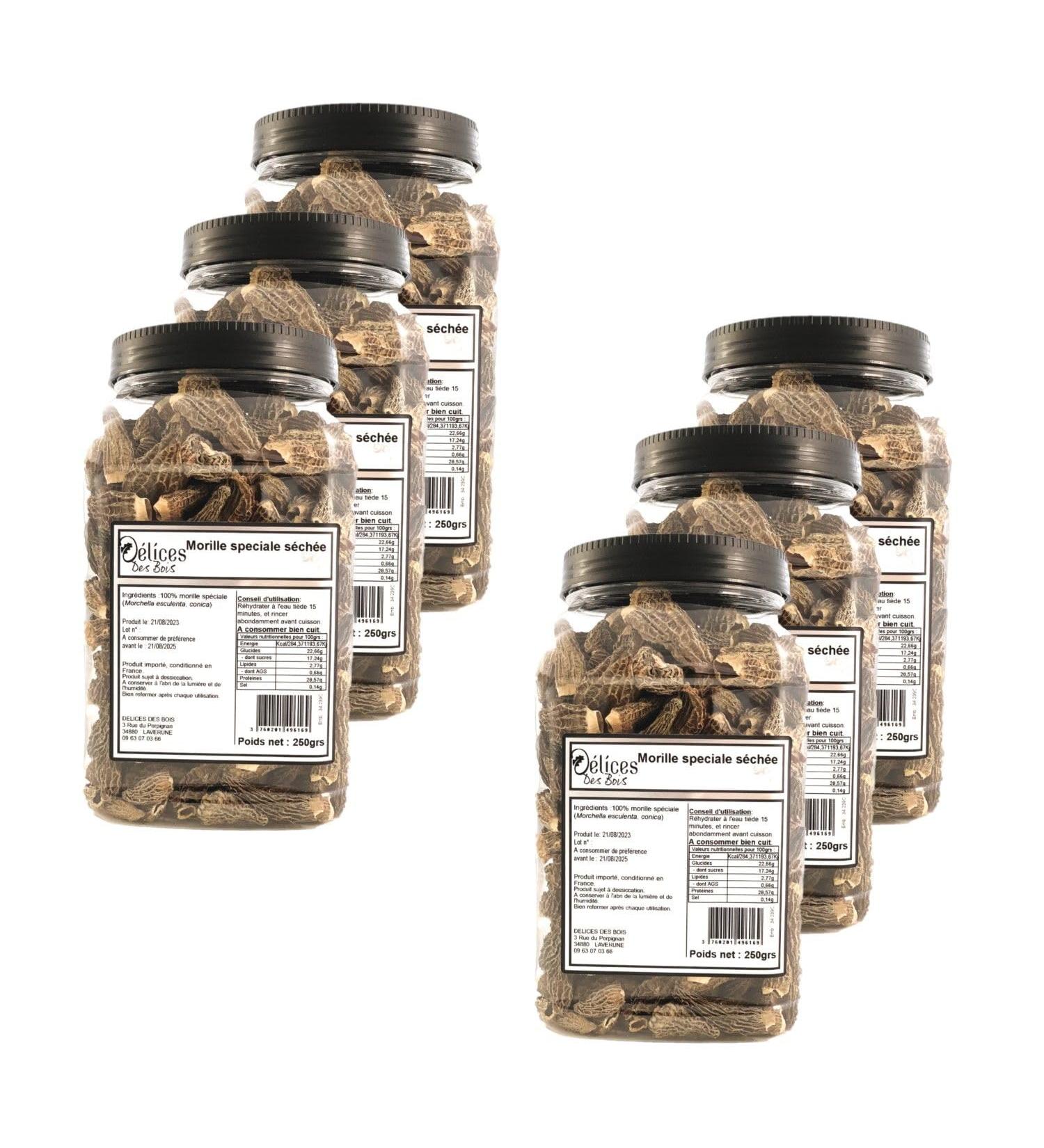 D lices Des Bois Lot 6x Special Morel - 250g jar