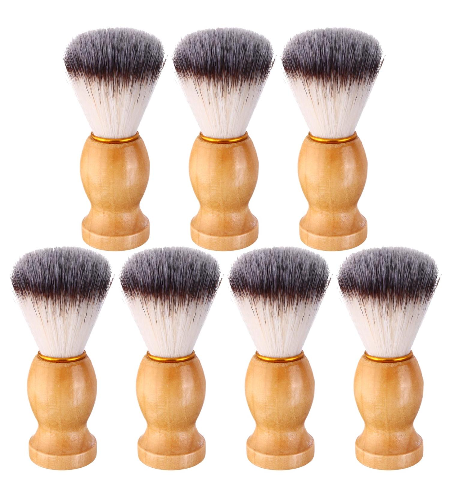 Yawdil Handmade Nylon Hair Brush Set for Men - 7Pcs Shaving & Salon Tools | International Shipping - Buy Online on GoSupps.com
