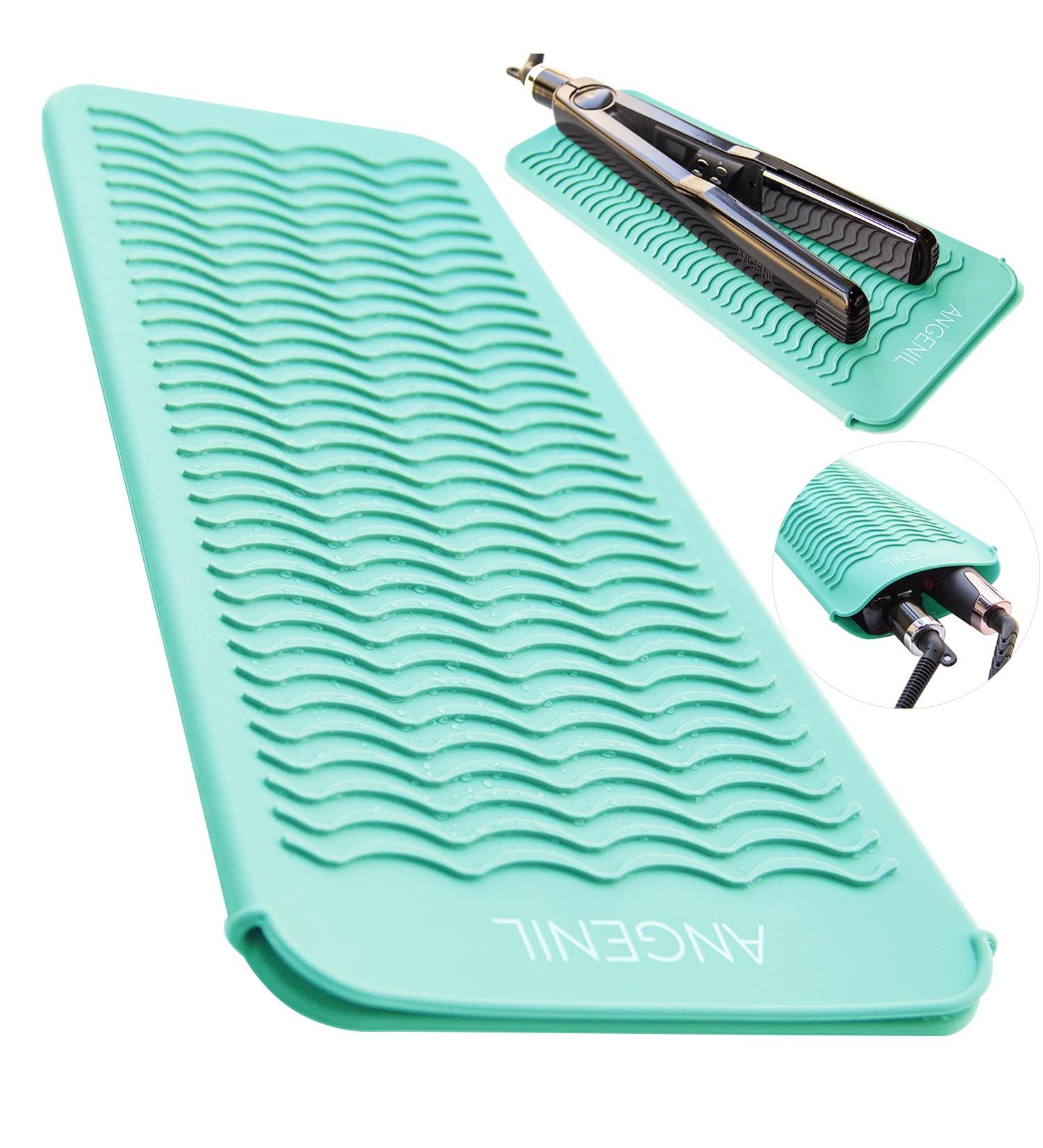 ANGENIL Heat Resistant Silicone Mat Pouch for Cordless Hair Styling Tools - Food Grade Green - Buy Online on GoSupps.com