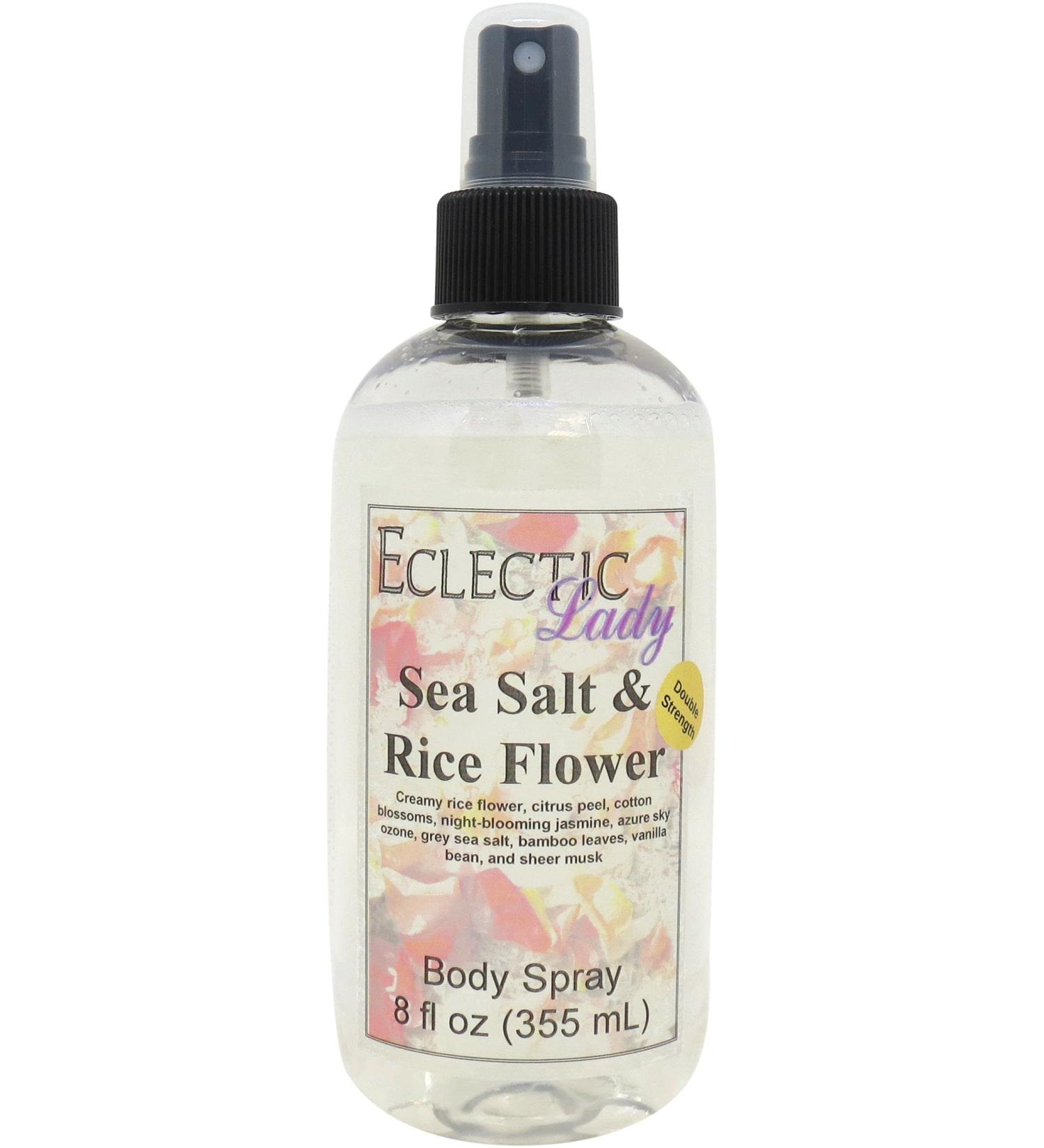 Sea Salt and Rice Flower Body Spray (Double Strength) 8 ounces Body Mist for Women with Clean Light & Gentle Fragrance Long Lasting Perfume with Comforting Scent for Men & Women Cologne with 8 Fl Oz (Pack of 1) - Buy Online on GoSupps.com