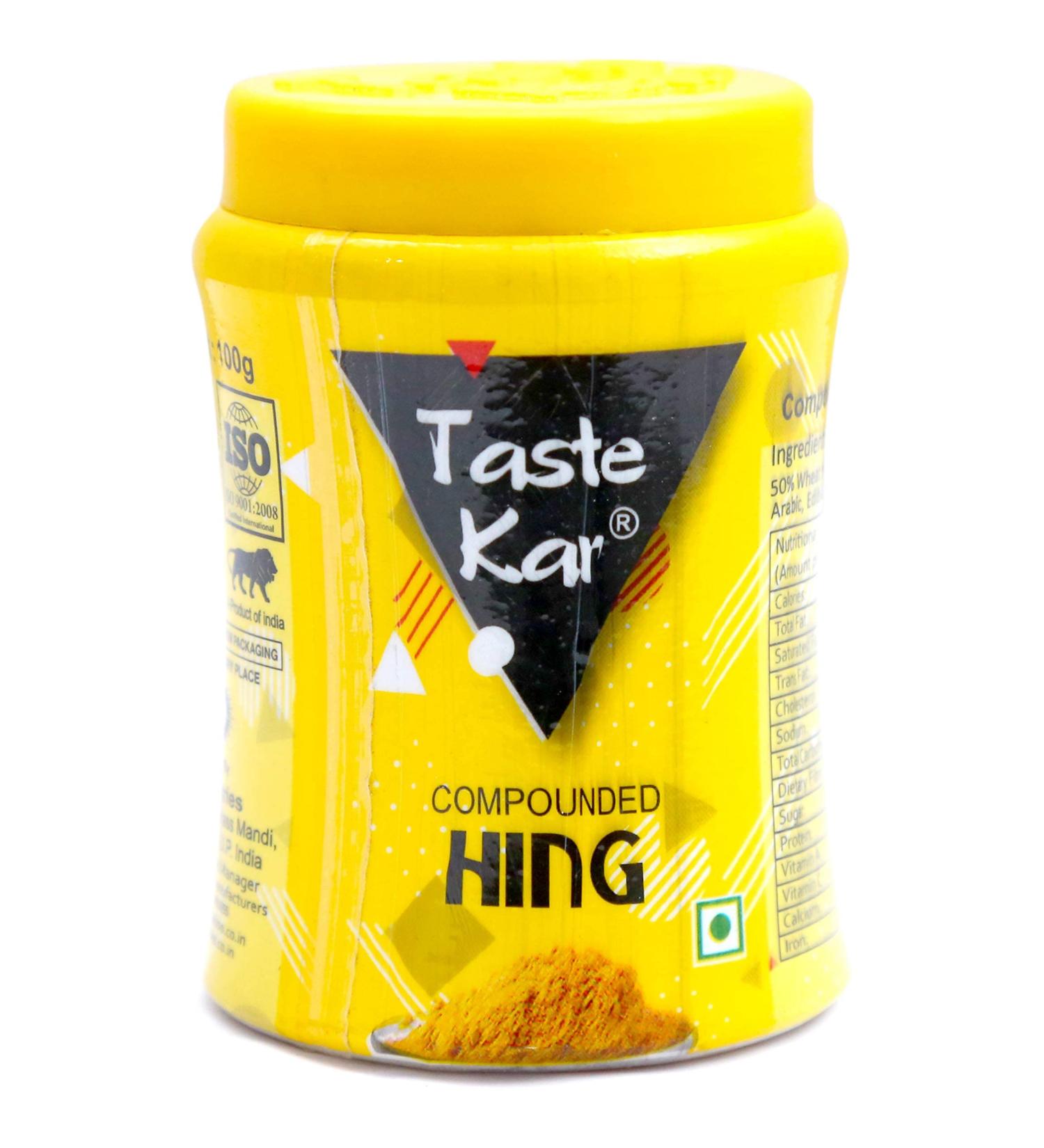 TasteKar Compounded Asafoetida Powder 100g - Vegetarian Natural Hing Indian Spice - Buy Online on GoSupps.com