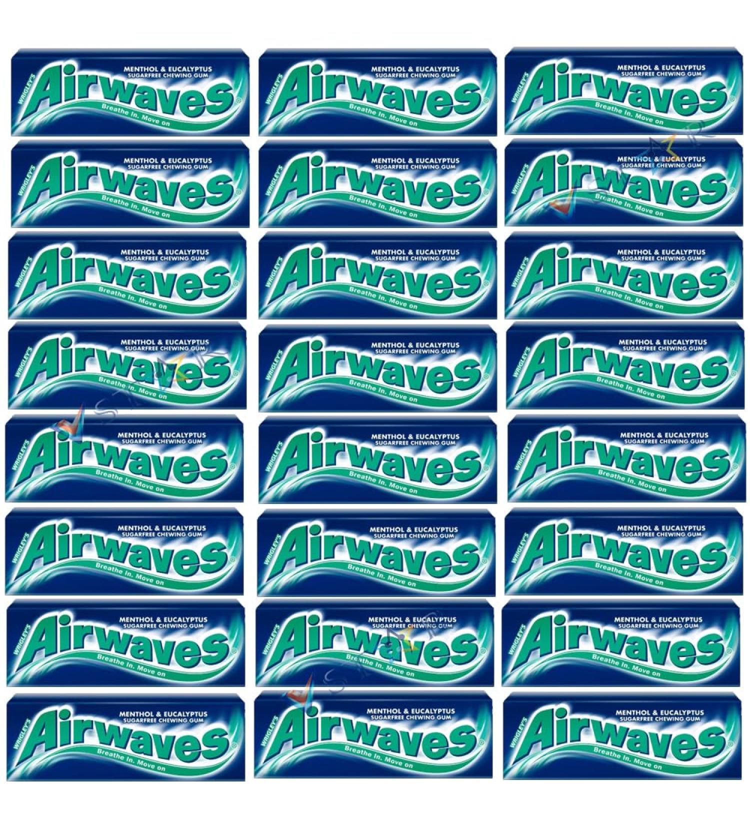 Wrigley s Airwaves Menthol Eukaliptus Lime & Ginger & Cool Cassis Chew gum -14g (Pack of 10 Menthol Eukaliptus)