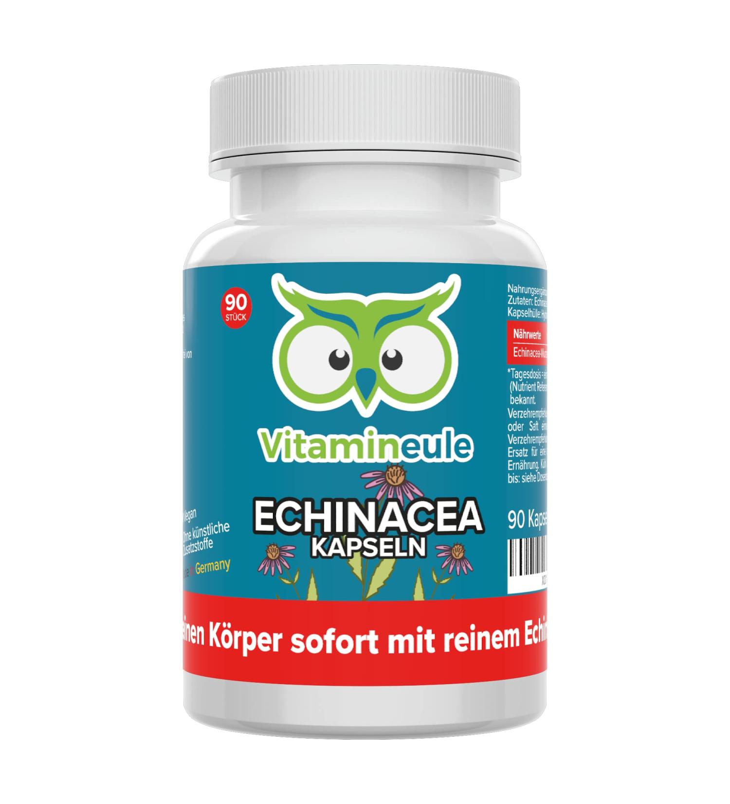 Echinacea Capsules 300mg - High-Dose Vegan Extract from Germany | Immune Support & Defenses - VitamineULE - Lab Tested No Additives - Buy Online on GoSupps.com