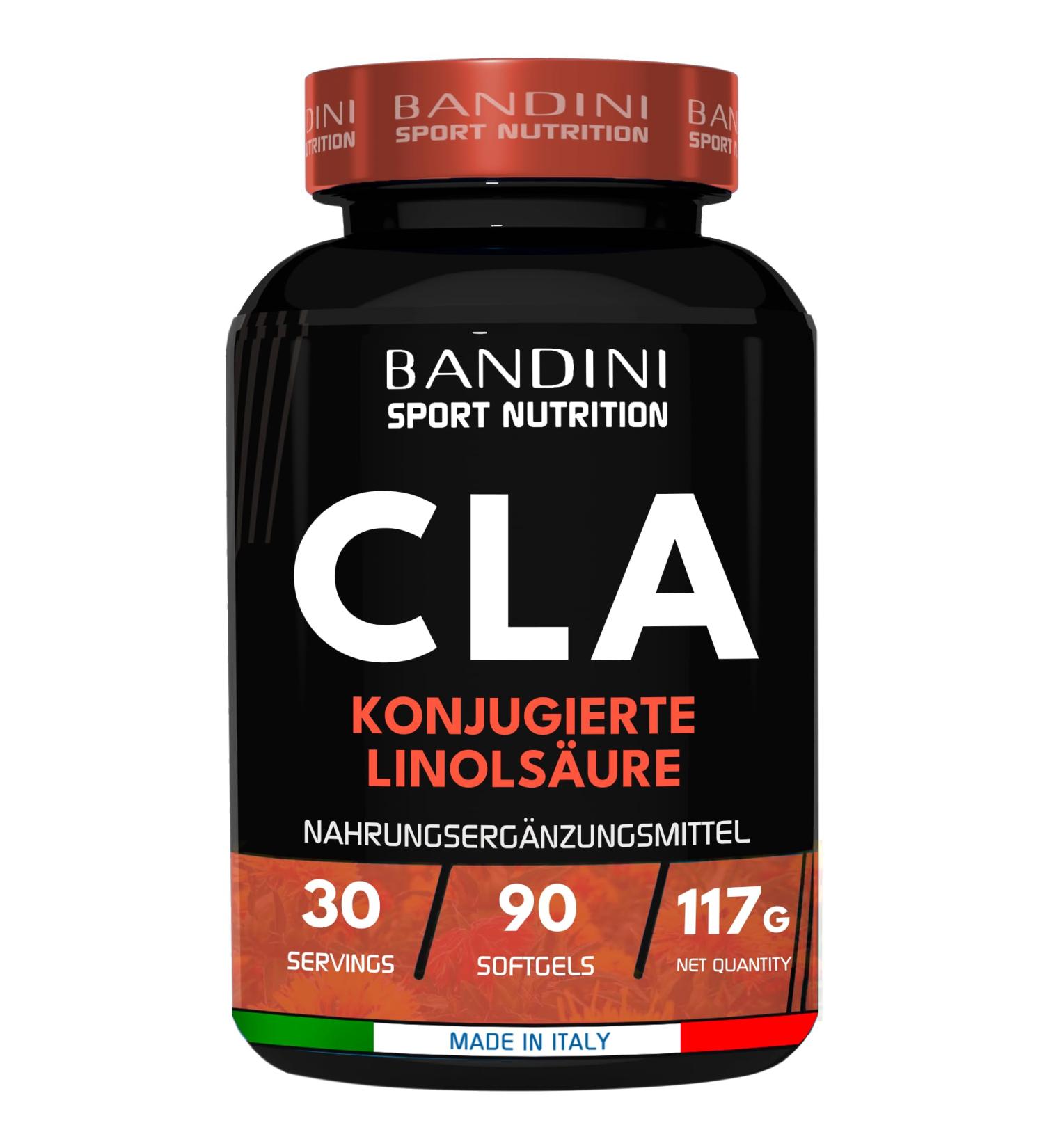 Buy Bandini CLA 2400 mg - Fat Burner & Weight Loss | 90 Softgels | 100% Pure Saflor Oil | Optimized for Sports & Gym - Buy Online on GoSupps.com