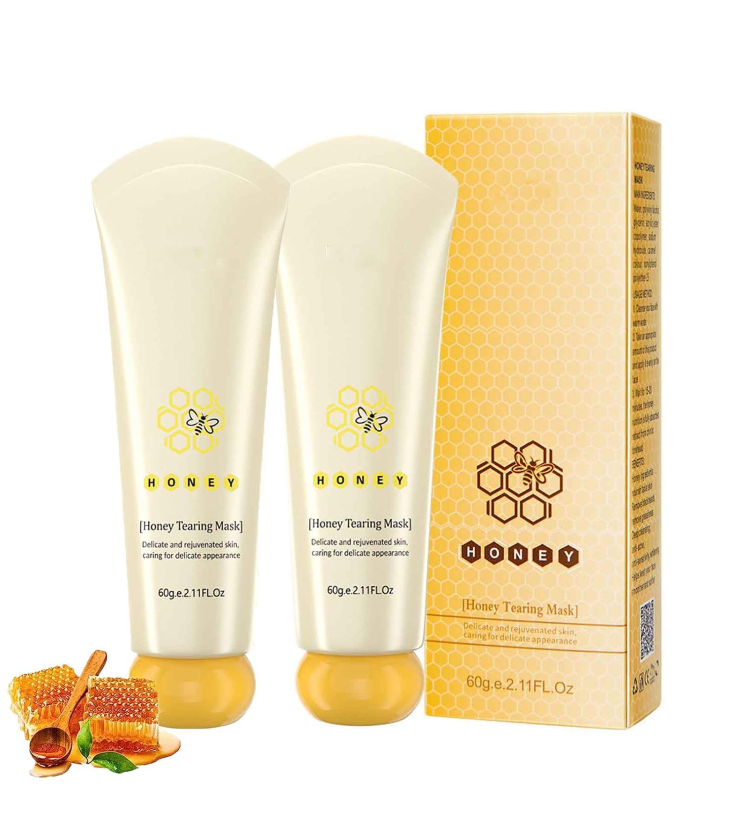  BAInuai Lot de 2 masques Peel Off Honey Face Mask Honey Tearing Mask Peel Mask Peel Mask Dead Skin Oil Control Blackhead Remover Skin Clean Pores Shrink for Men and Women - Buy Online on GoSupps.com