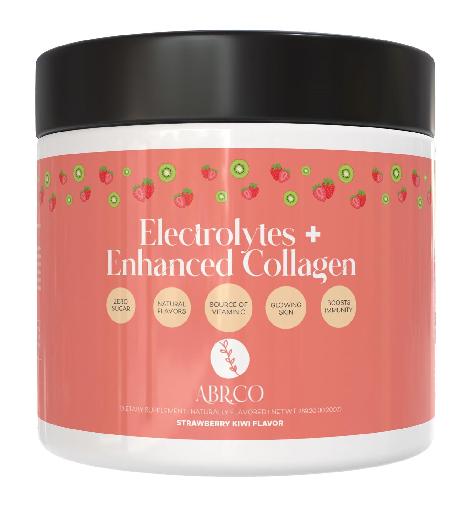 Electrolytes + Enhanced Collagen Zero Sugar Powder with Vitamin C - Muscle Recovery & Hydration Support - 30 Servings - Supports Immune & Joint Health - Keep Your Skin Looking Radiant & Hydrated - Buy Online on GoSupps.com