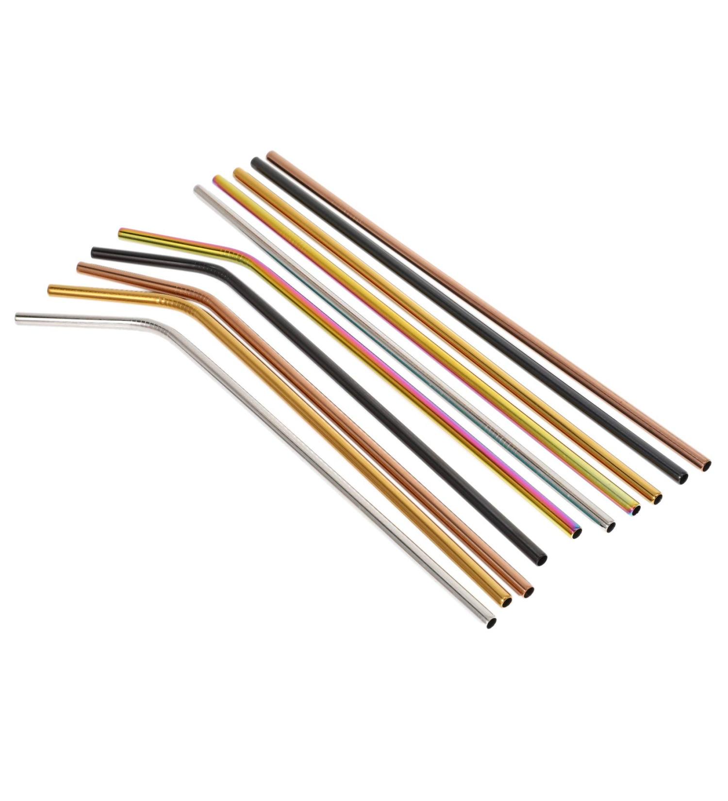 Plumflex Reusable Stainless Steel Straws 10 Extra Long 10.5inch Metal Drinking Straws with 2 Brushes and Carry Bag Environment- for 20/30oz Tumblers Beverage  - Buy Online on GoSupps.com