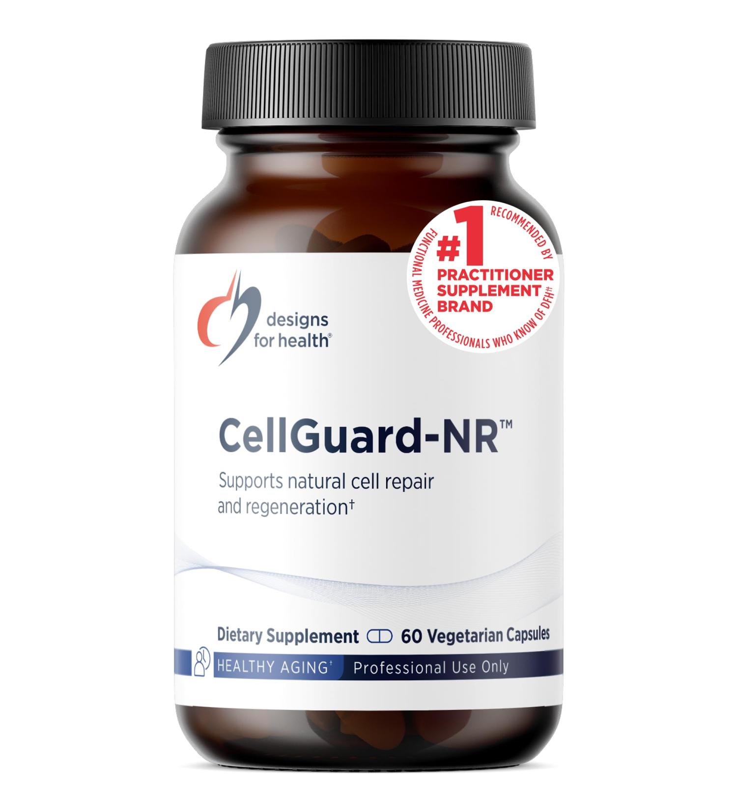 Designs for Health CellGuard-NR - NAD+ Supplement - Nicotinamide Riboside Chloride with Resveratrol + Pterostilbene to Support Cellular Repair & Healthy Aging (60 Vegan Capsules) - Buy Online on GoSupps.com