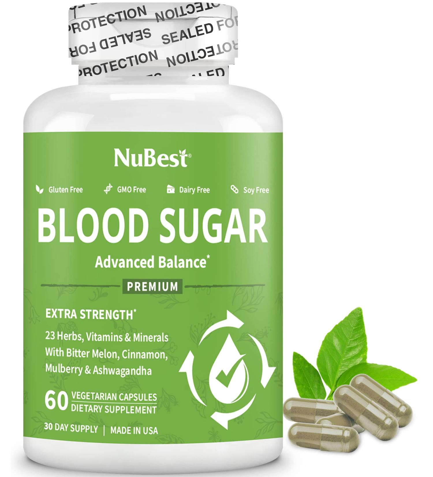 Blood Sugar - Advanced Formula with Bitter Melon Ashwagandha Cinnamon Chromium Magnesium Vitamins Alpha Lipoic Acid Cayenne Pepper & More | 60 Capsules | 1 Month Supply New 60 Count (Pack of 1) - Buy Online on GoSupps.com