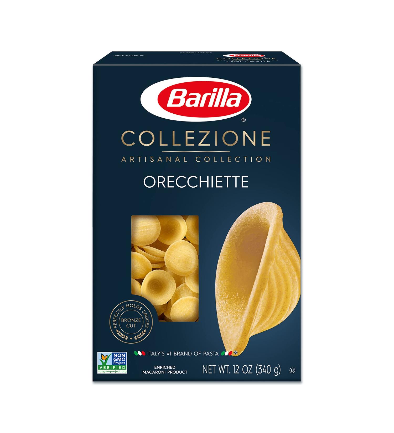 BARILLA Collezione Orecchiette Pasta 12 oz. Box - Pack of 12 - Non-GMO Artisanal Pasta, Pantry Friendly, All Natural Ingredients - Buy Online on GoSupps.com