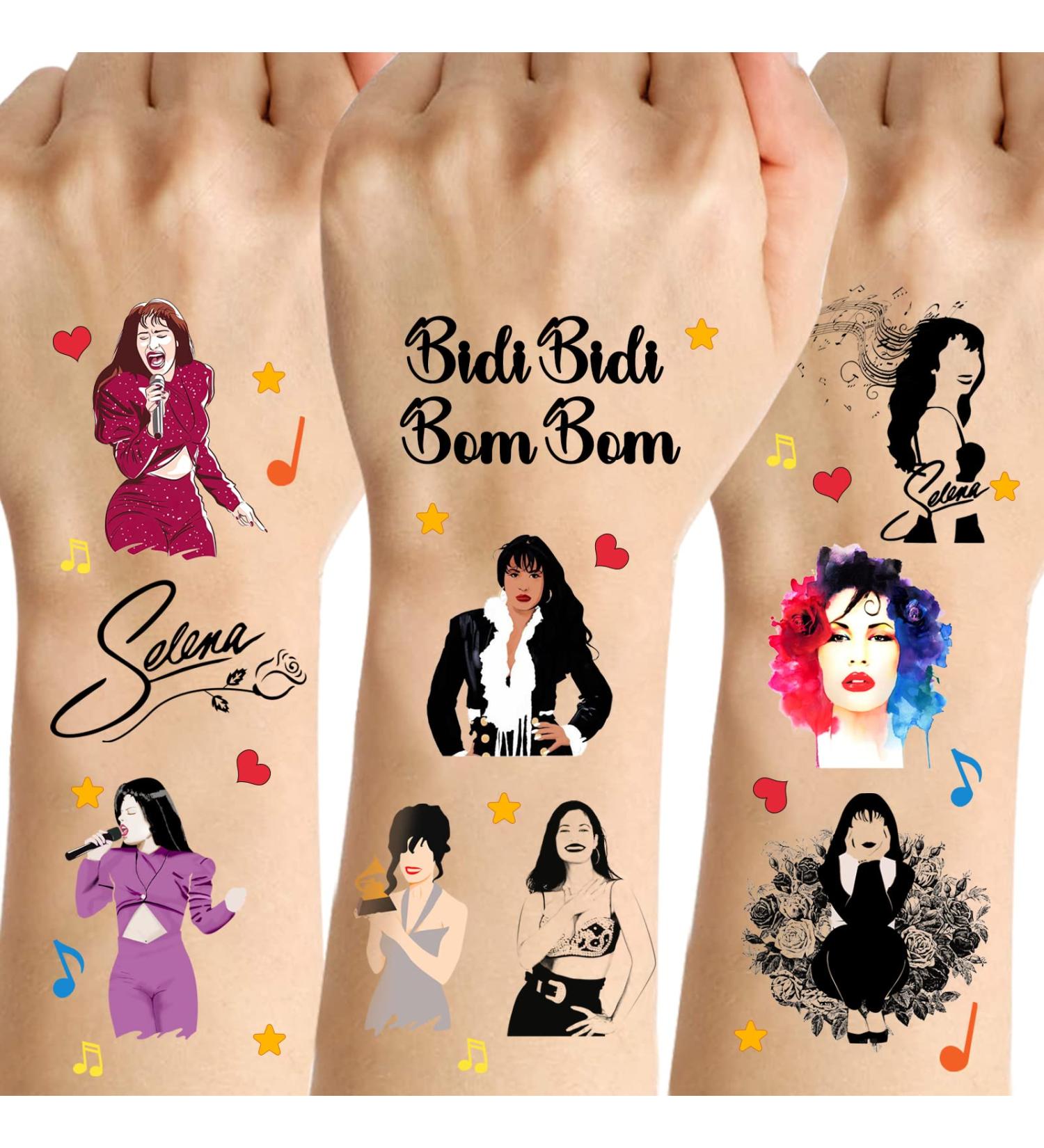Selena Temporary Tattoos 100Pcs - Singer Inspired Stickers for Girls & Kids Party Decor - Buy Online on GoSupps.com