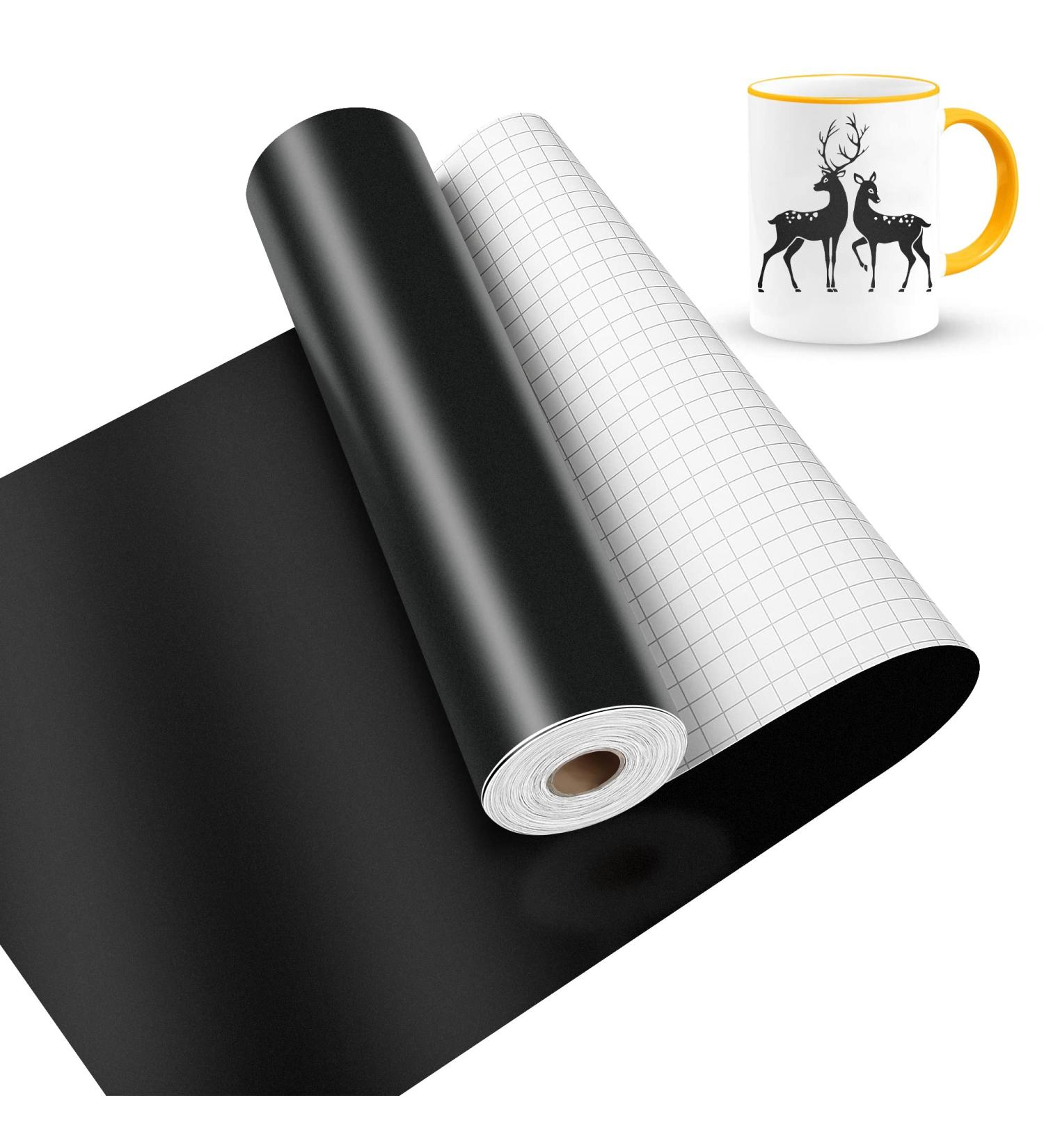 Matte Black Permanent Vinyl 12x50 Ft Roll for Cricut & Silhouette - Adhesive Craft Cutter Vinyl - Buy Online on GoSupps.com