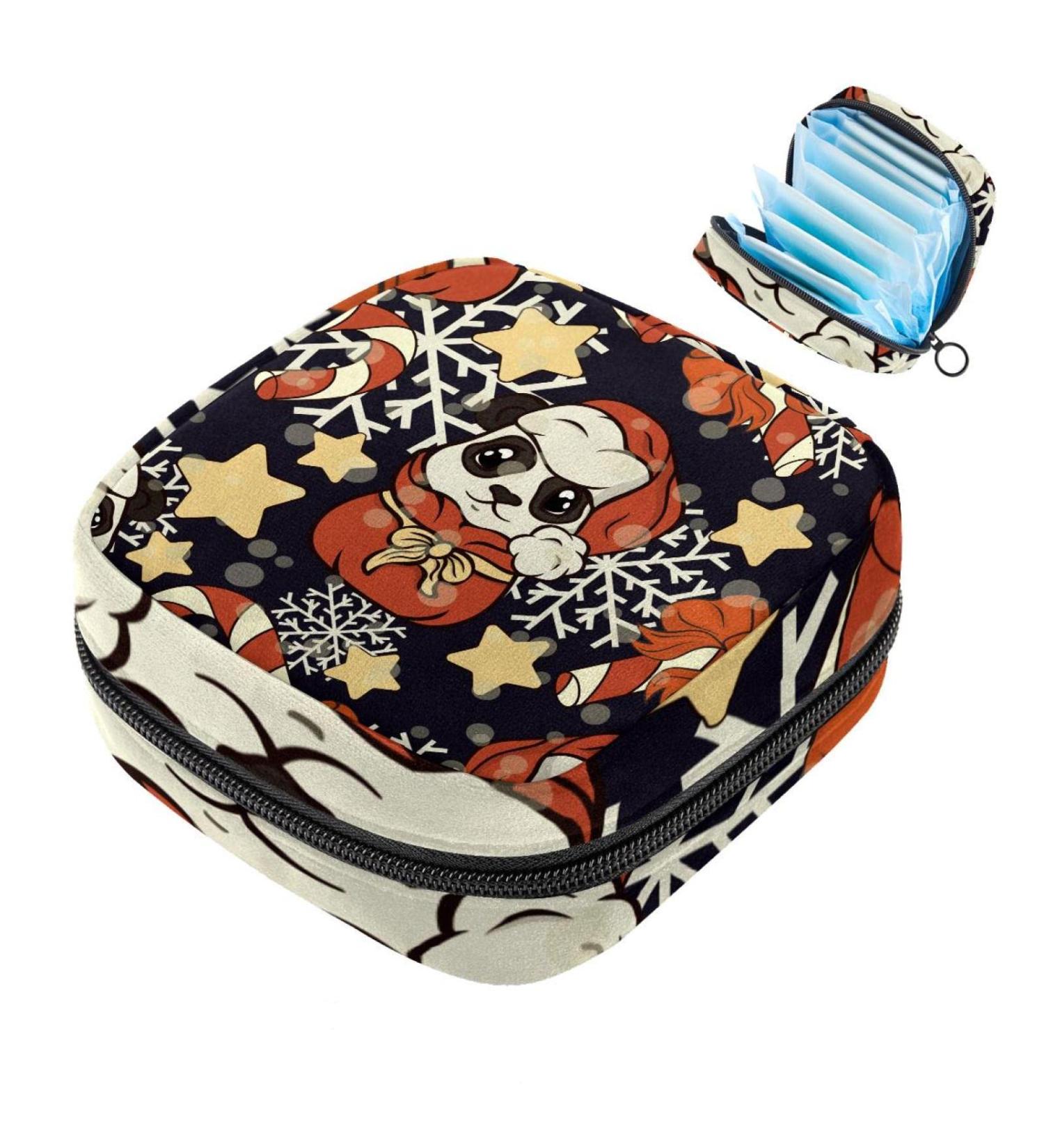 Cute Cartoon Panda Zipper Bag for Menstruation Pads & Tampons | Women's Napkin Collection Bag - Ideal for Girls - Buy Online on GoSupps.com