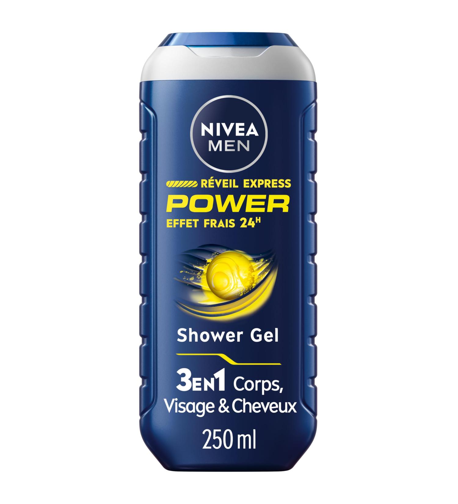 NIVEA MEN R veil Express Power Shower Gel (1 x 250 ml) Invigorating Cleansing Care Enriched with Citrus Infusion 3 in 1 S - Buy Online on GoSupps.com