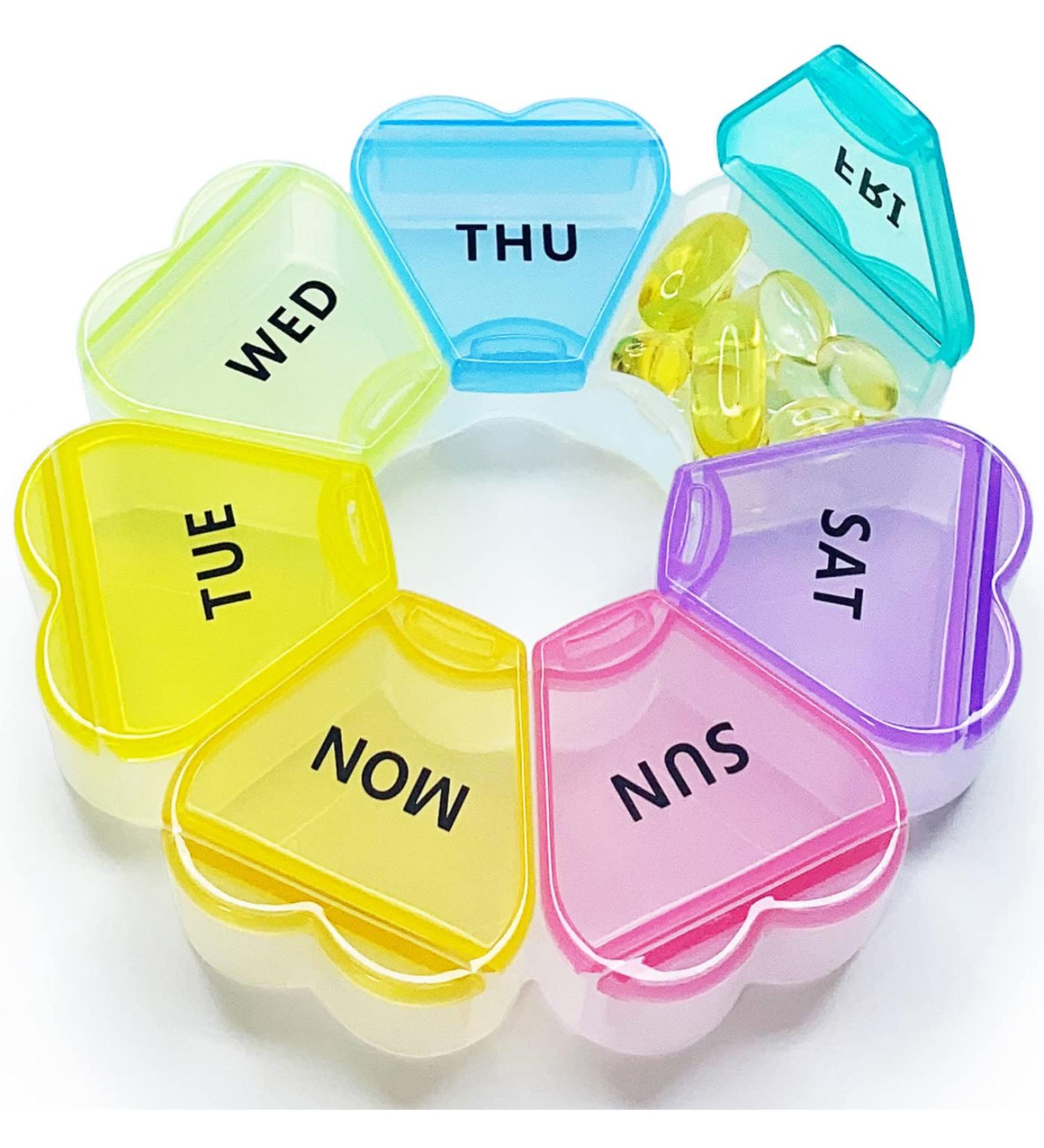 Cute Weekly Pill Organizer 2 Times A Day Cute Travel Pill