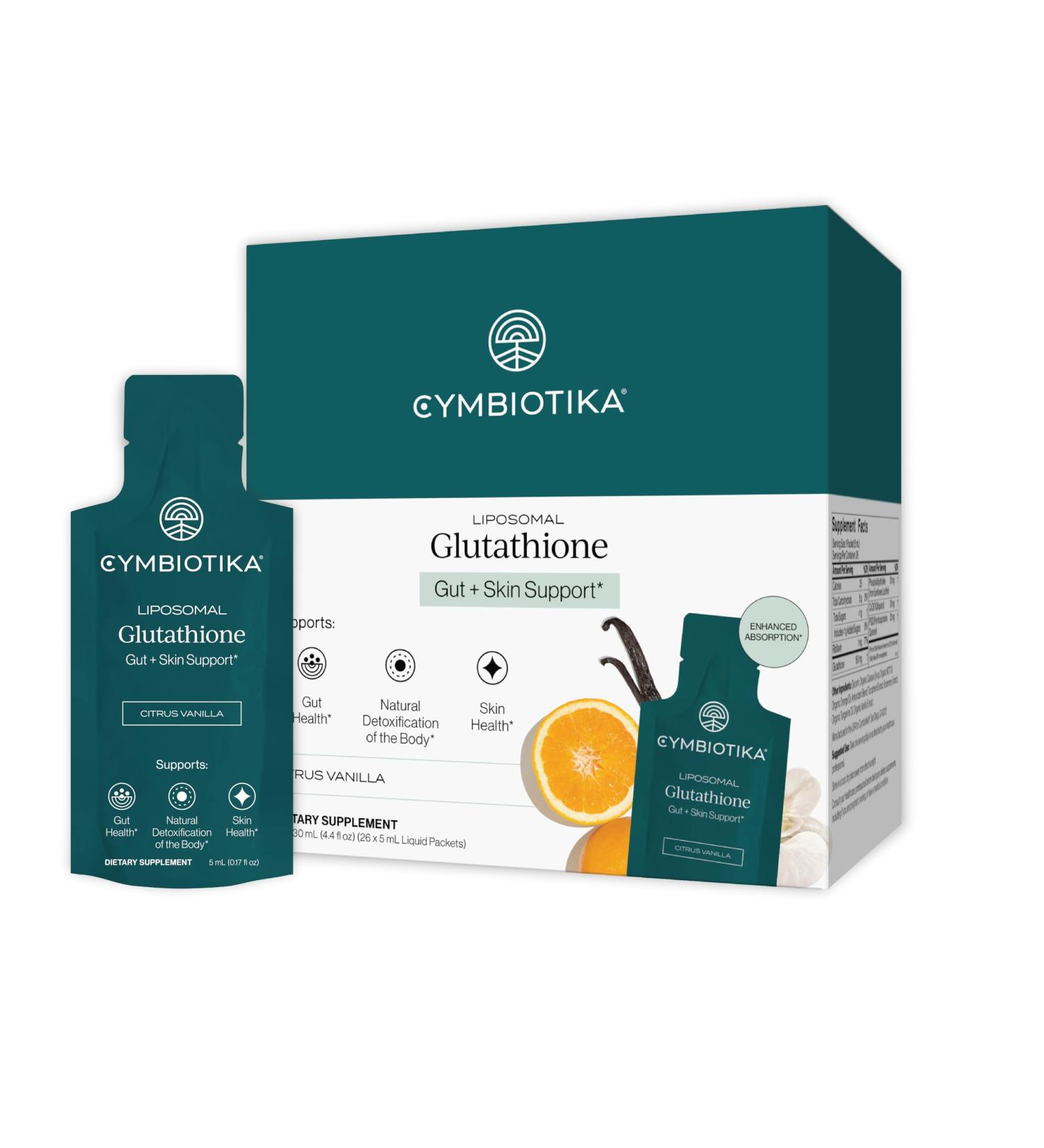 CYMBIOTIKA Liposomal Glutathione Supplement PQQ CoQ10 & Antioxidants for Detox Brain Energy Immune Support Advanced Absorption for Cellular Health & Longevity Citrus Vanilla 1 Month Supply Citrus Vanilla 0.17 Fl O  - Buy Online on GoSupps.com
