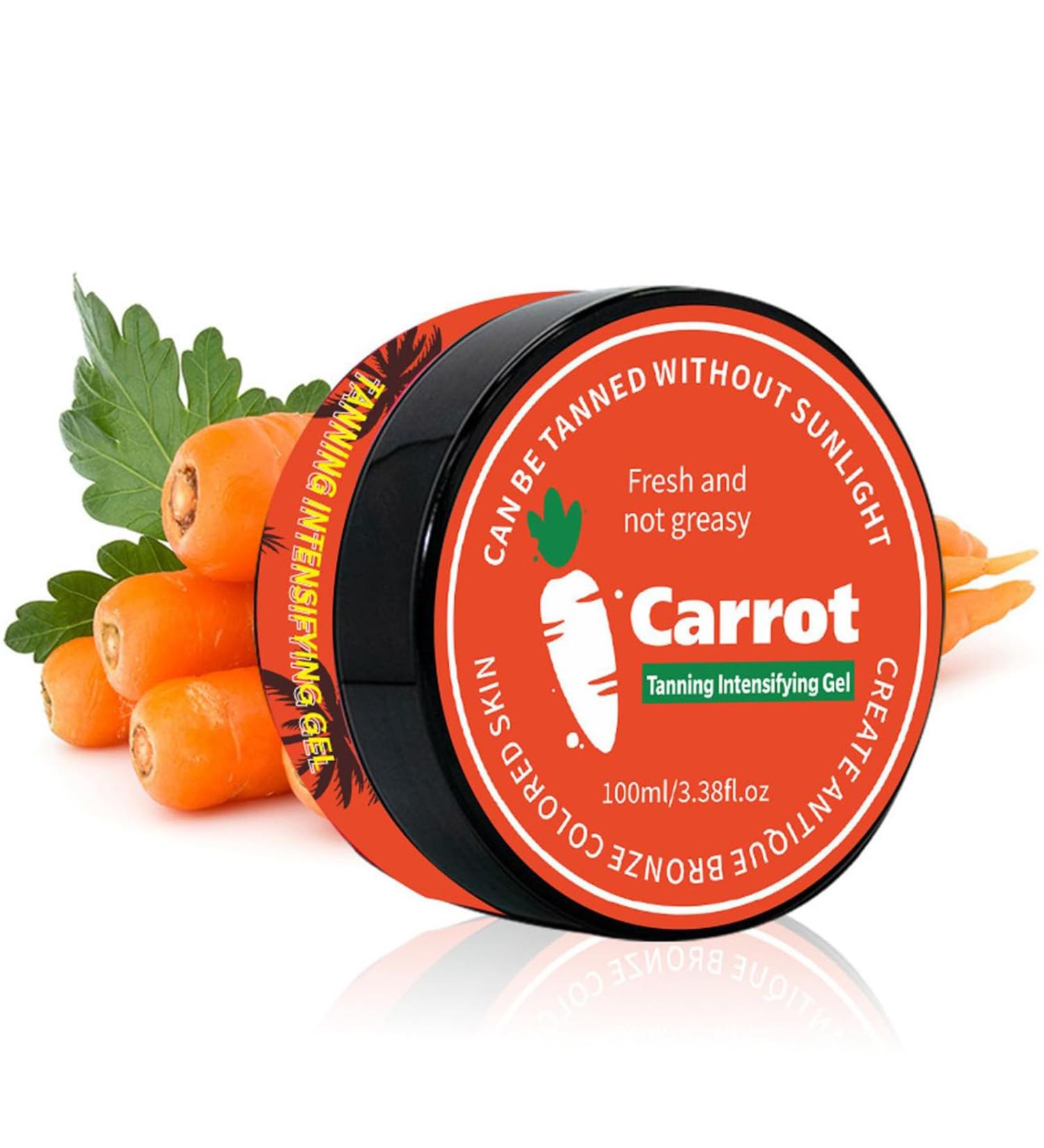 Buy Carrot Tanning Gel & Cream | Natural Outdoor Self Tanner | Intense Sun Tanning Oil - Buy Online on GoSupps.com