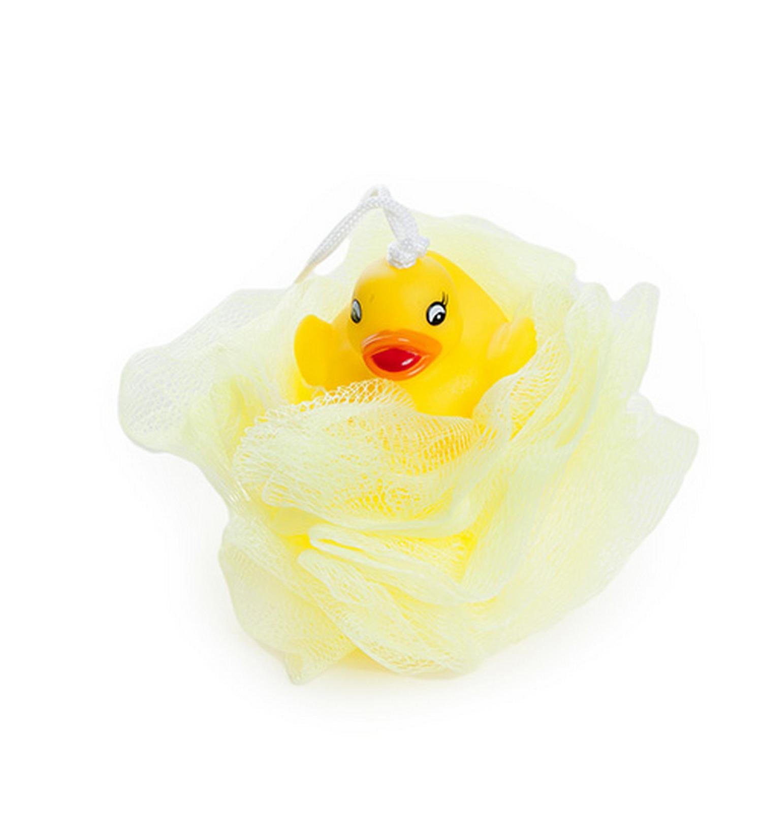 west5products Duck on Yelllow Bath and Shower Sponge Pouffes Pouf