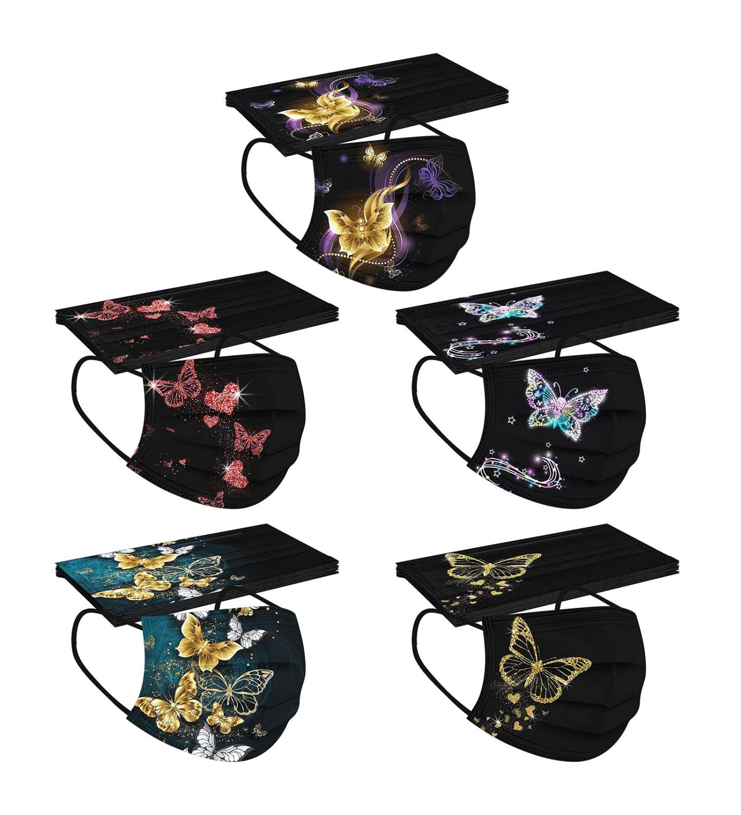 Buy Winfer 50/100 Pcs Disposable 3-Layer Printed Mouth & Nose Masks - Breathable Bandana Scarf for Men & Women - Buy Online on GoSupps.com