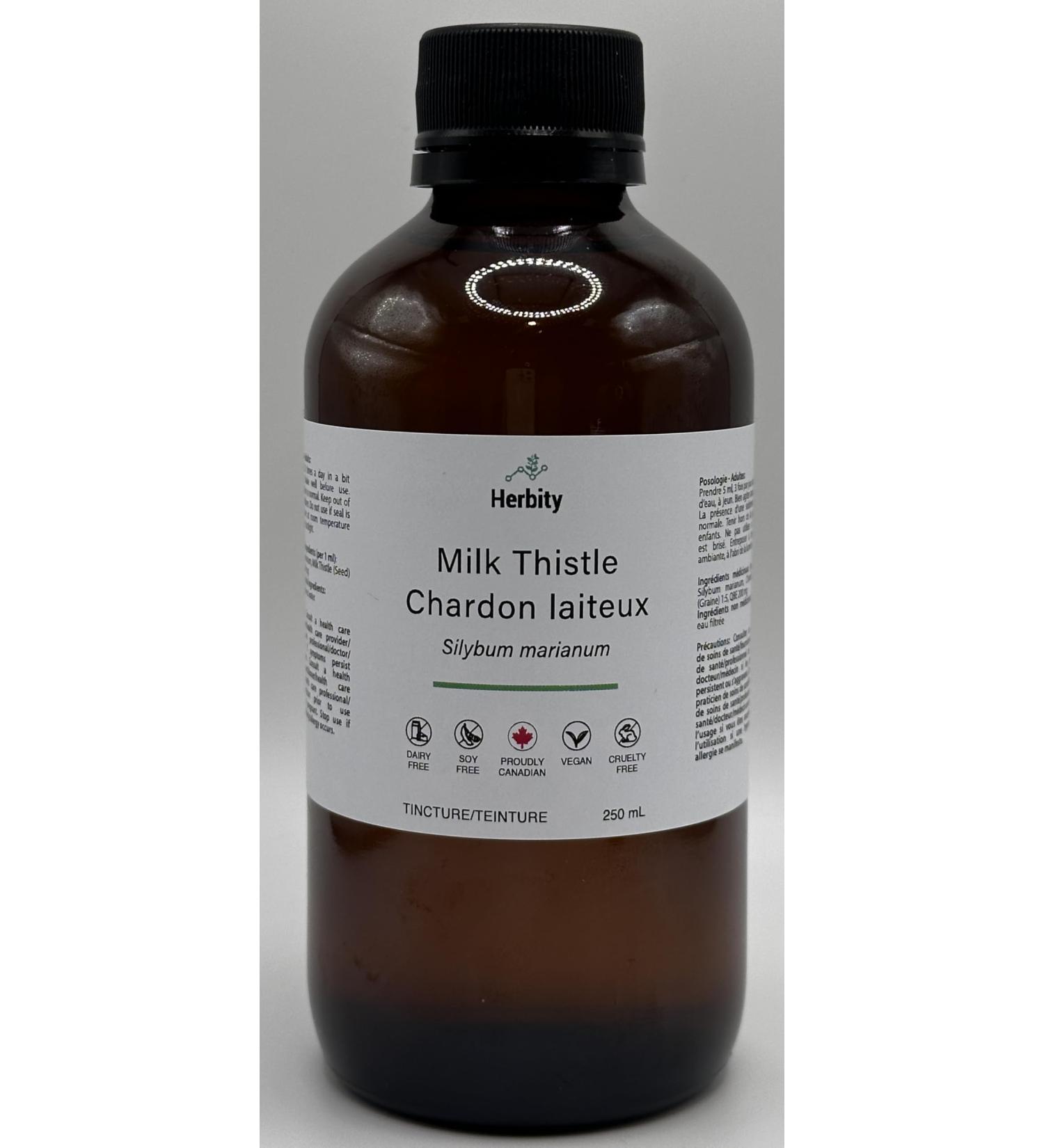 Milk Thistle Herbal Tincture Liquid Extract Hand Crafted Natural Remedies Herb Formula Drops Non-GMO Vegan Gluten Free No Fillers (Silybum marianum) (250mL 8.5oz) 250 ml (Pack of 1) - Buy Online on GoSupps.com