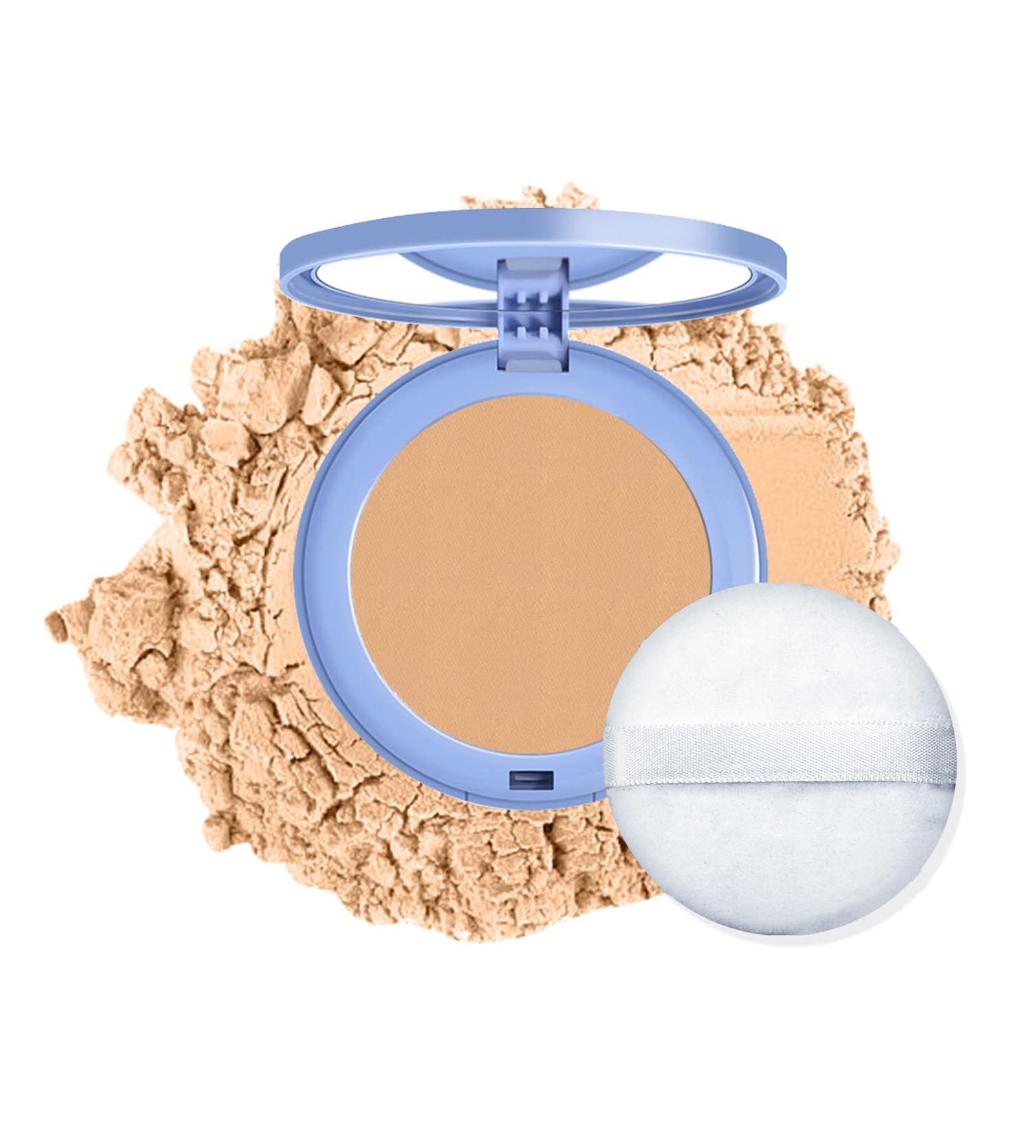 DAGEDA Oil Control Face Pressed Powder - Matte Waterproof Setting Powder for Flawless Lightweight Makeup | Pure Beige 03 - Buy Online on GoSupps.com