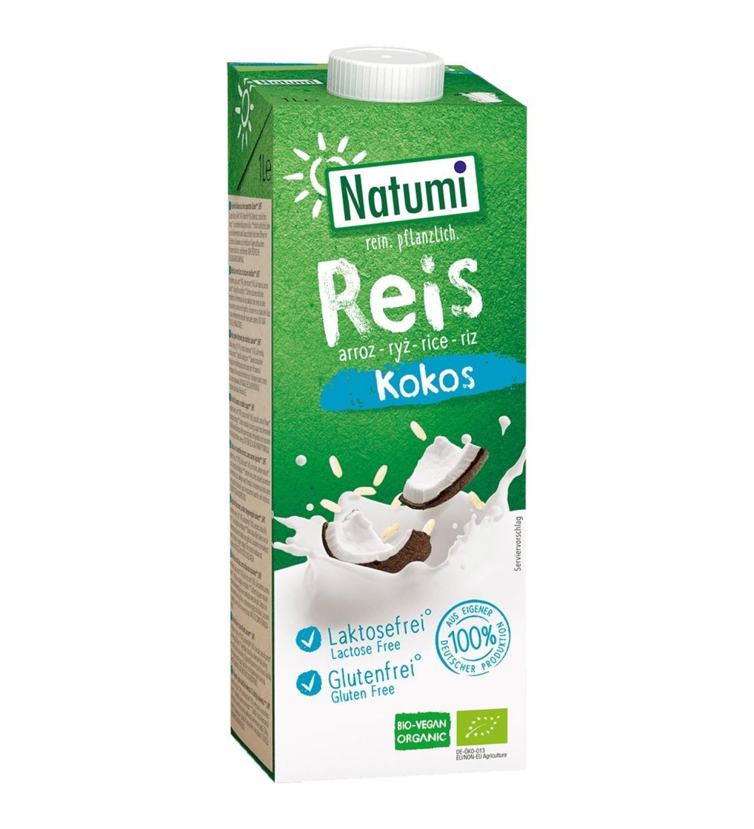 Natumi Rice Coconut Drink - Organic - 1L - Pack of 12