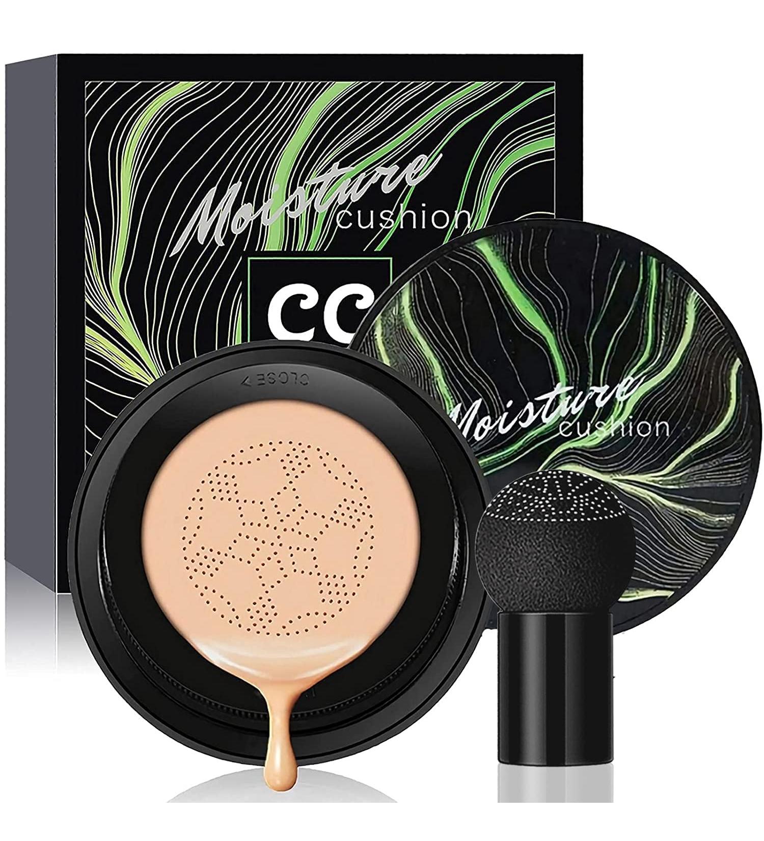 Mushroom Head Air Cushion CC Cream Foundation Cover Concealer Nude Makeup Moisturizing Brightening Pigment Liquid Foundation (1 Pack) - Buy Online on GoSupps.com