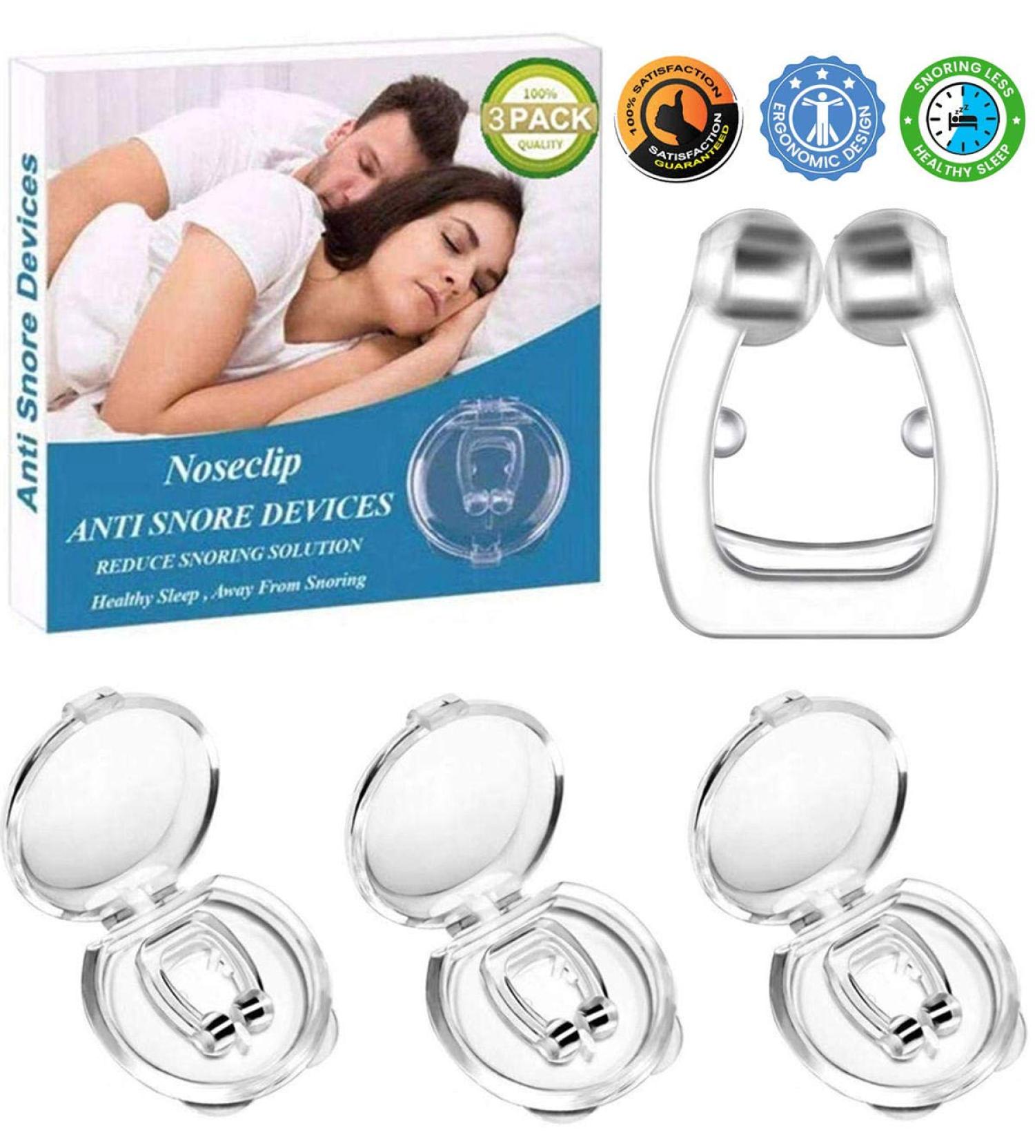 Silicone Magnetic Anti Snore Clipple - 3 Pack | Stop Snoring Solution for Men & Women - Buy Online on GoSupps.com