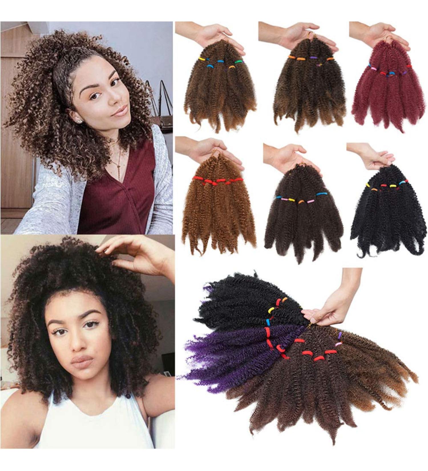 SEGO 3 Packs Afro Crochet Braids - Kinky Curly Hair Extensions in Natural Black & Honey Blonde - Best for Stylish Hair Transformations - Buy Online on GoSupps.com