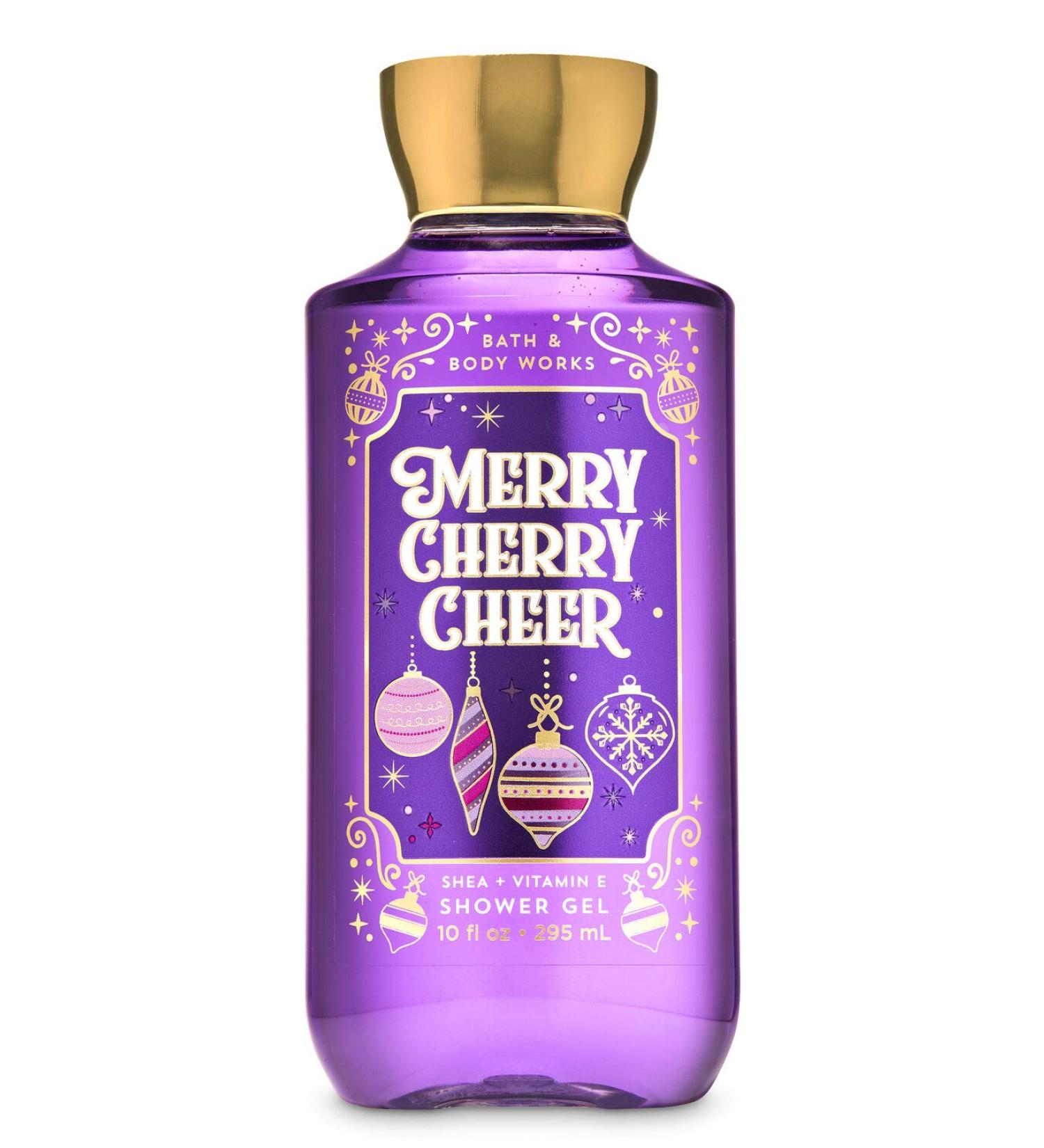 Bath and Body Works Merry Cherry Cheer Shower Gel with Shea + Vitamin E 10 fl oz