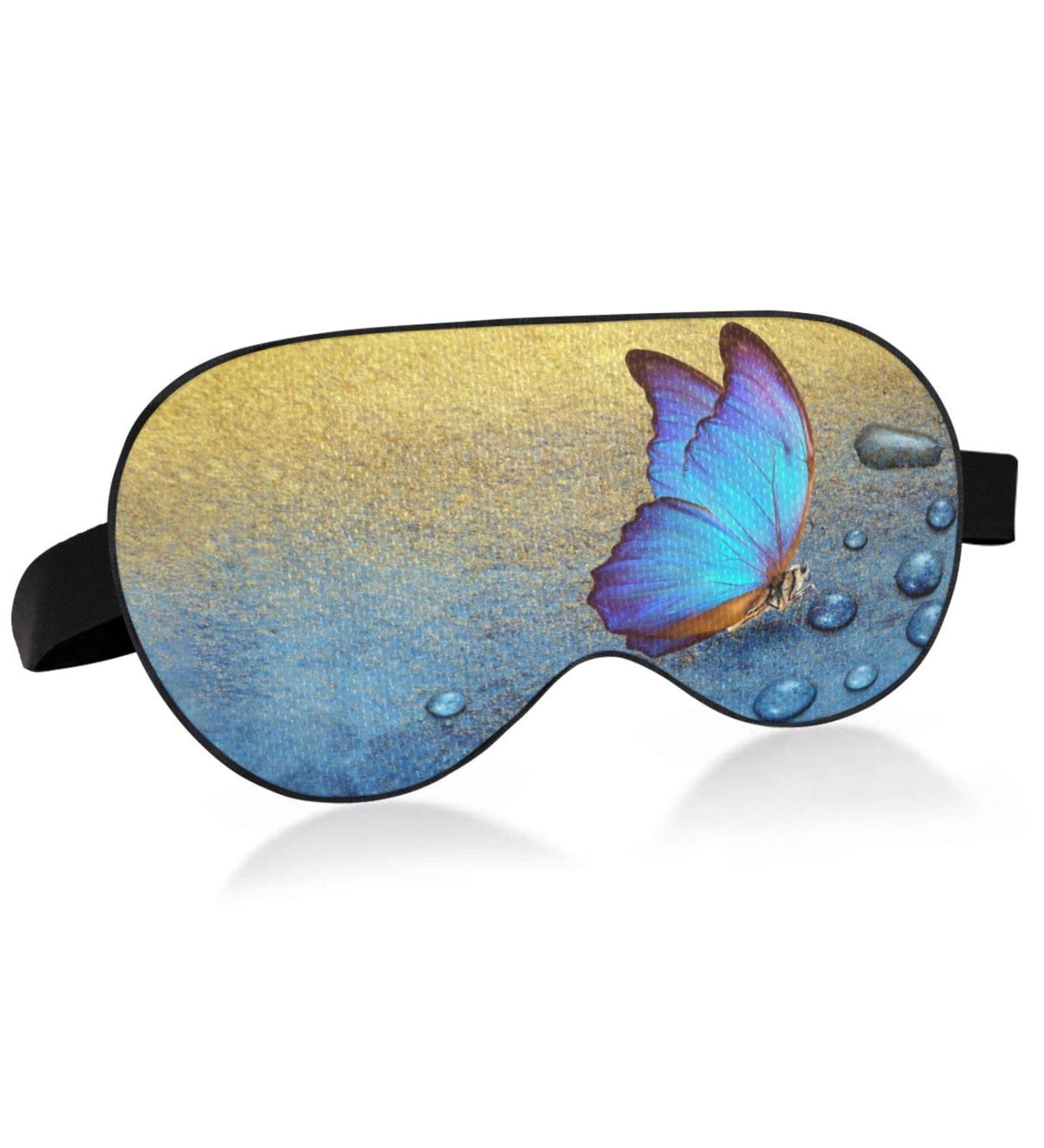 Haskirky Light Blocking Eye Mask - Adjustable Unisex Travel Accessory for Deep Sleep and Meditation - Breathable Comfort in Bright Blue - Buy Online on GoSupps.com