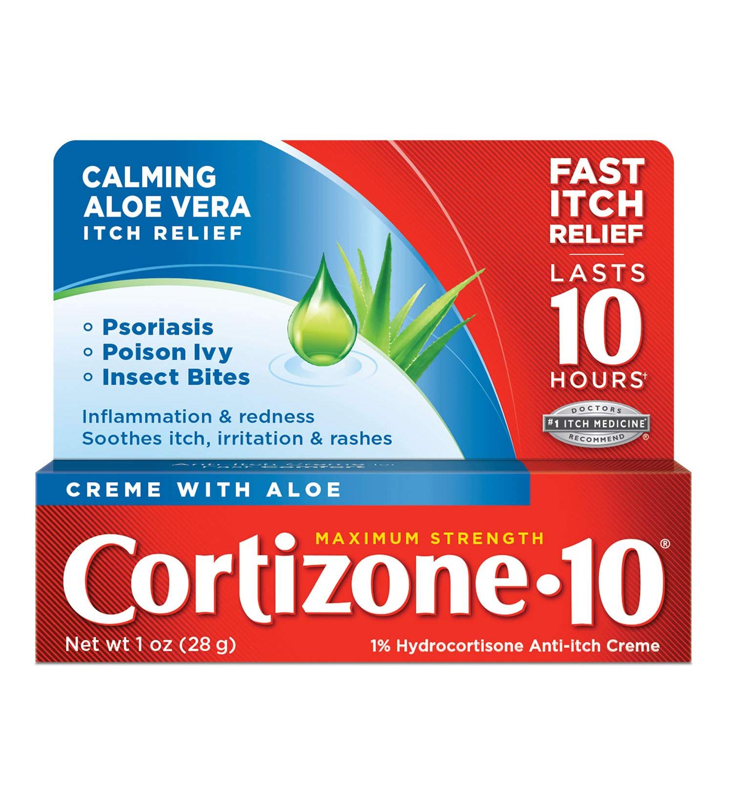 Cortizone 10 Maximum Strength 1oz Anti-Itch Cream - Pack of 1 - Buy Online on GoSupps.com