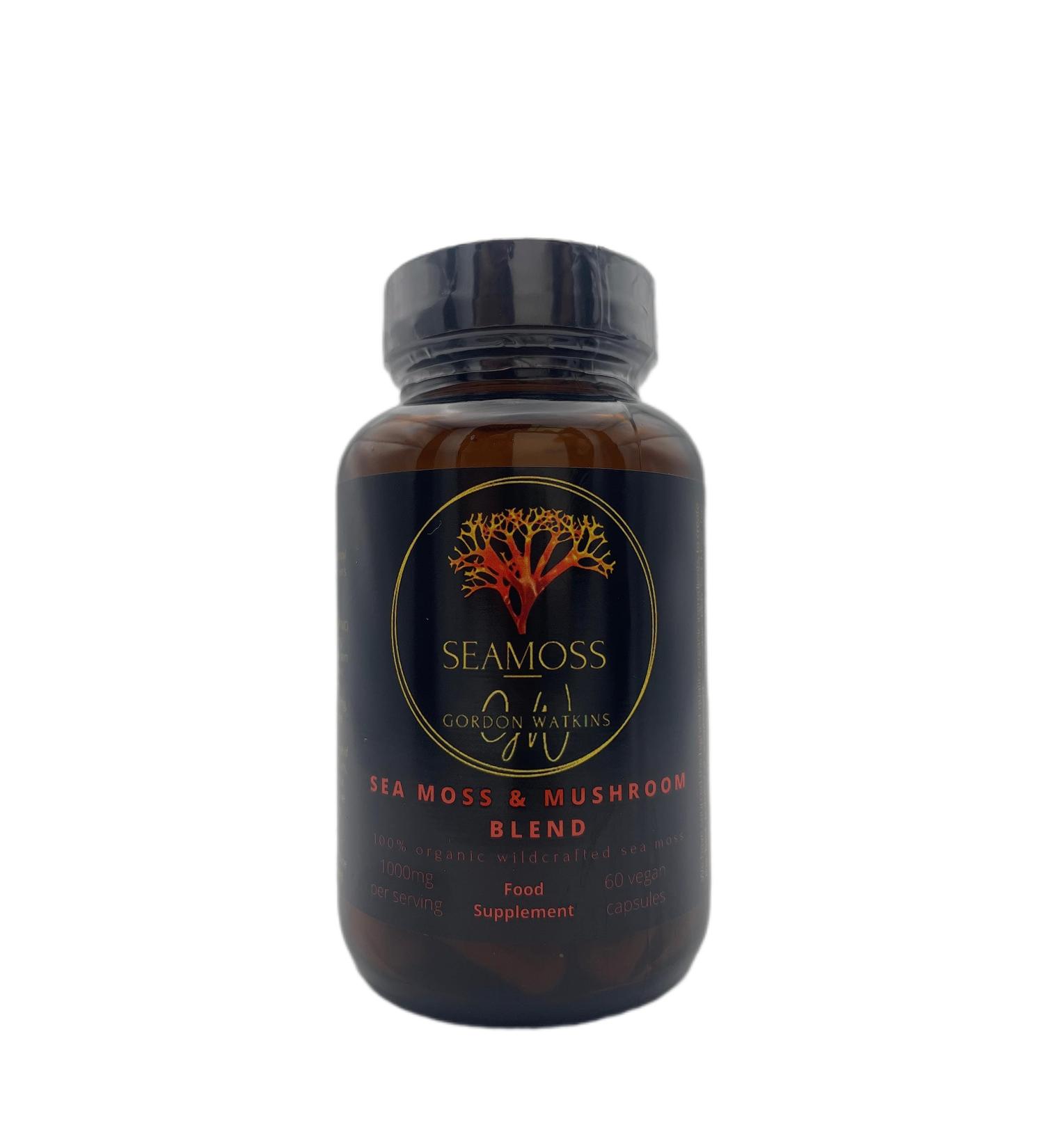 Organic Irish Sea Moss Capsules - 60 Vegan Capsules | GMO Free | Gordon Watkins Botanical Blend - Buy Online on GoSupps.com