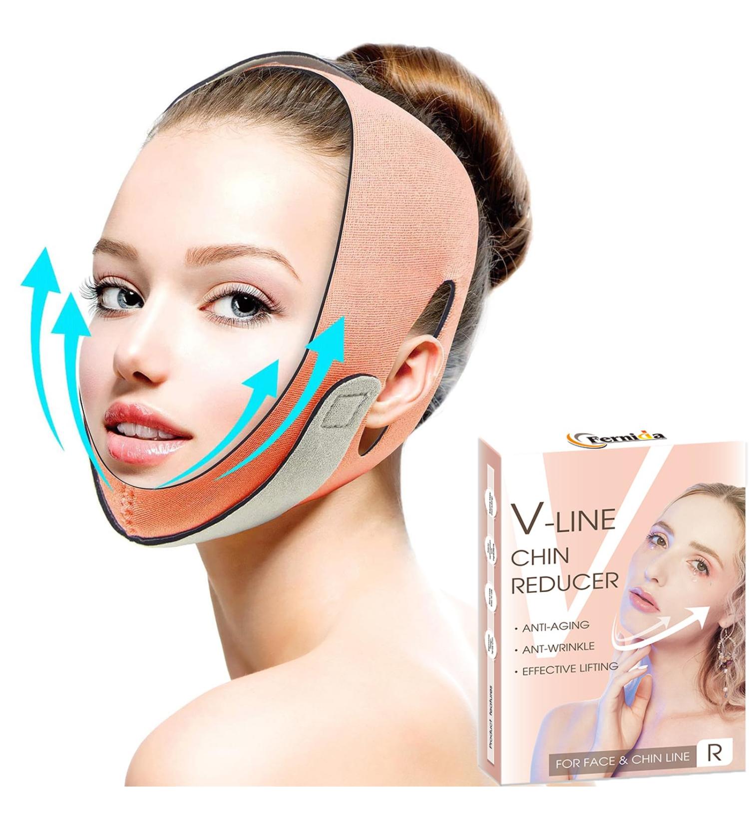 FERNIDA Double Chin Reducer Face Slimming Strap Lifting Belt V Line Face Lift Up Band Anti Wrinkle Eliminates Sagging Chin Strap Face Shaper Band Ca-orange - Buy Online on GoSupps.com