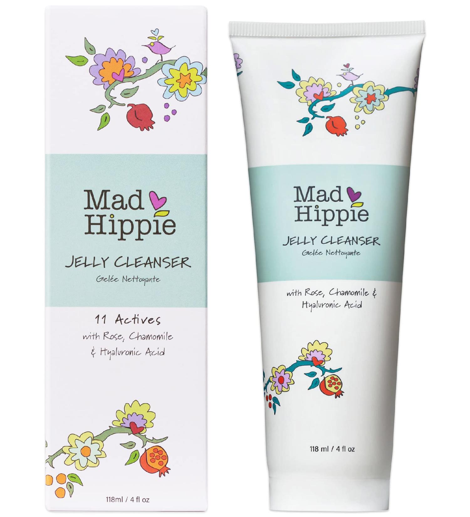 Mad Hippie Jelly Cleanser 4oz - Vegan Hydrating Face Wash with Hyaluronic Acid for Normal/Dry Skin - Removes Makeup & Sunscreen - Natural Plant Based Ingredients - Buy Online on GoSupps.com
