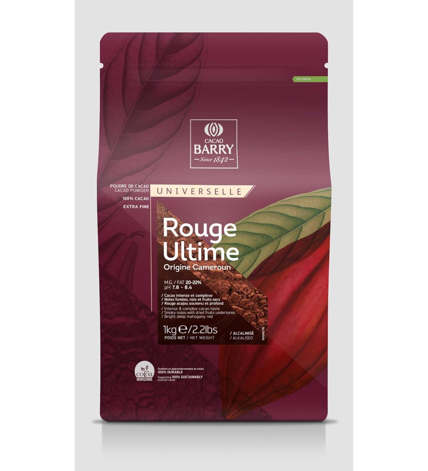Cacao Barry Cocoa red powder 20-22% Rouge Ultime (1 kg) - Buy Online on GoSupps.com