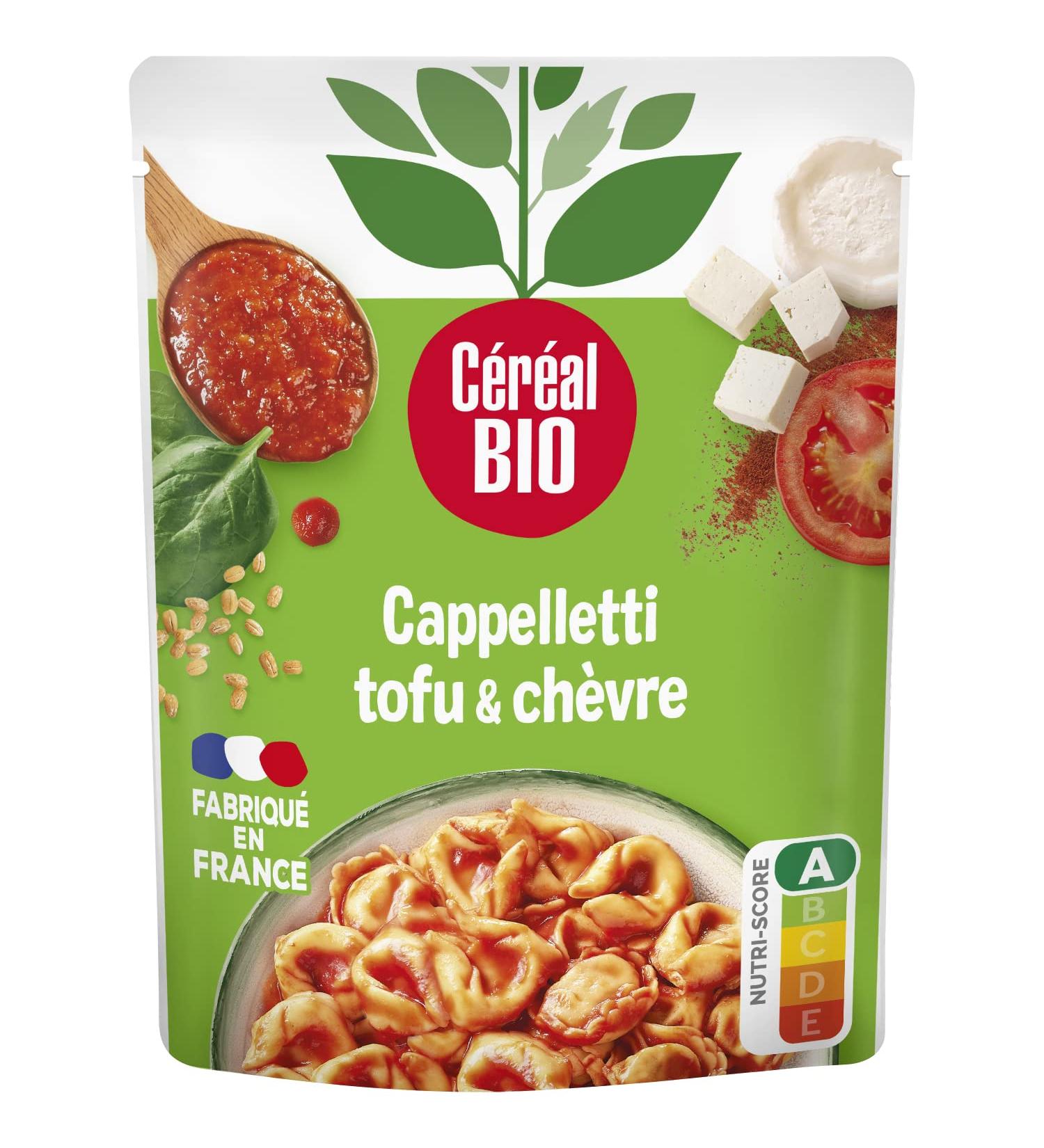 Organic Cereal Cappelletti Tofu Spinach Goat 193192 - Microwavable Sachet - Quick to Heat - Organic Dish - 220 g - Buy Online on GoSupps.com