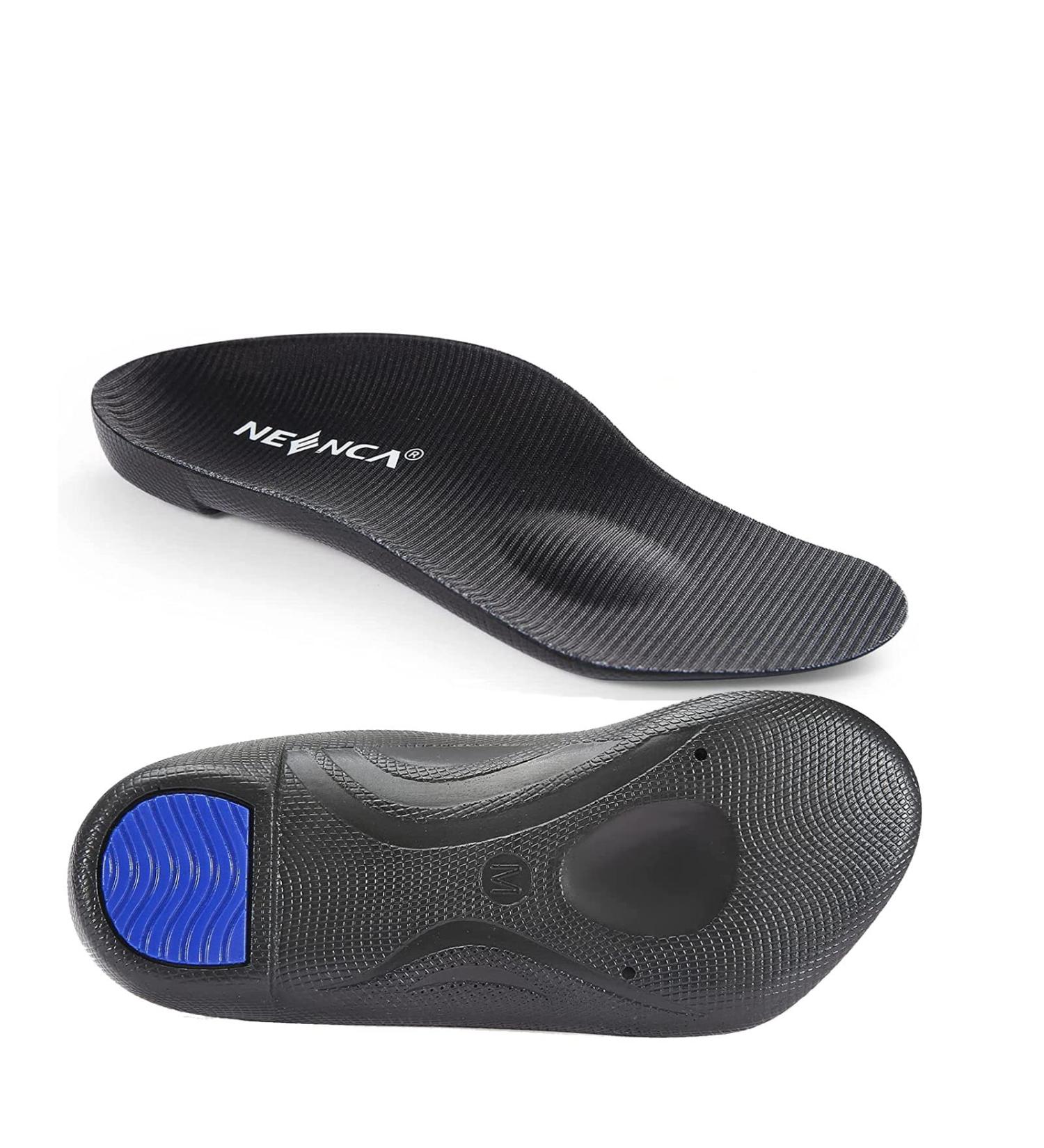 NEENCA Orthotic Arch Support Insoles for Plantar Fasciitis Relief - Women Men, S Black - Buy Online on GoSupps.com