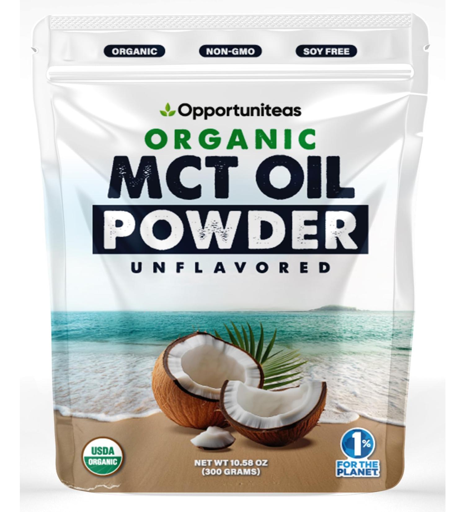 Organic MCT Oil Powder for Coffee & Baking 100% Coconut Derived Keto & Paleo Friendly Food Ingredient Easy to Mix & Unflavored 12 oz - Buy Online on GoSupps.com