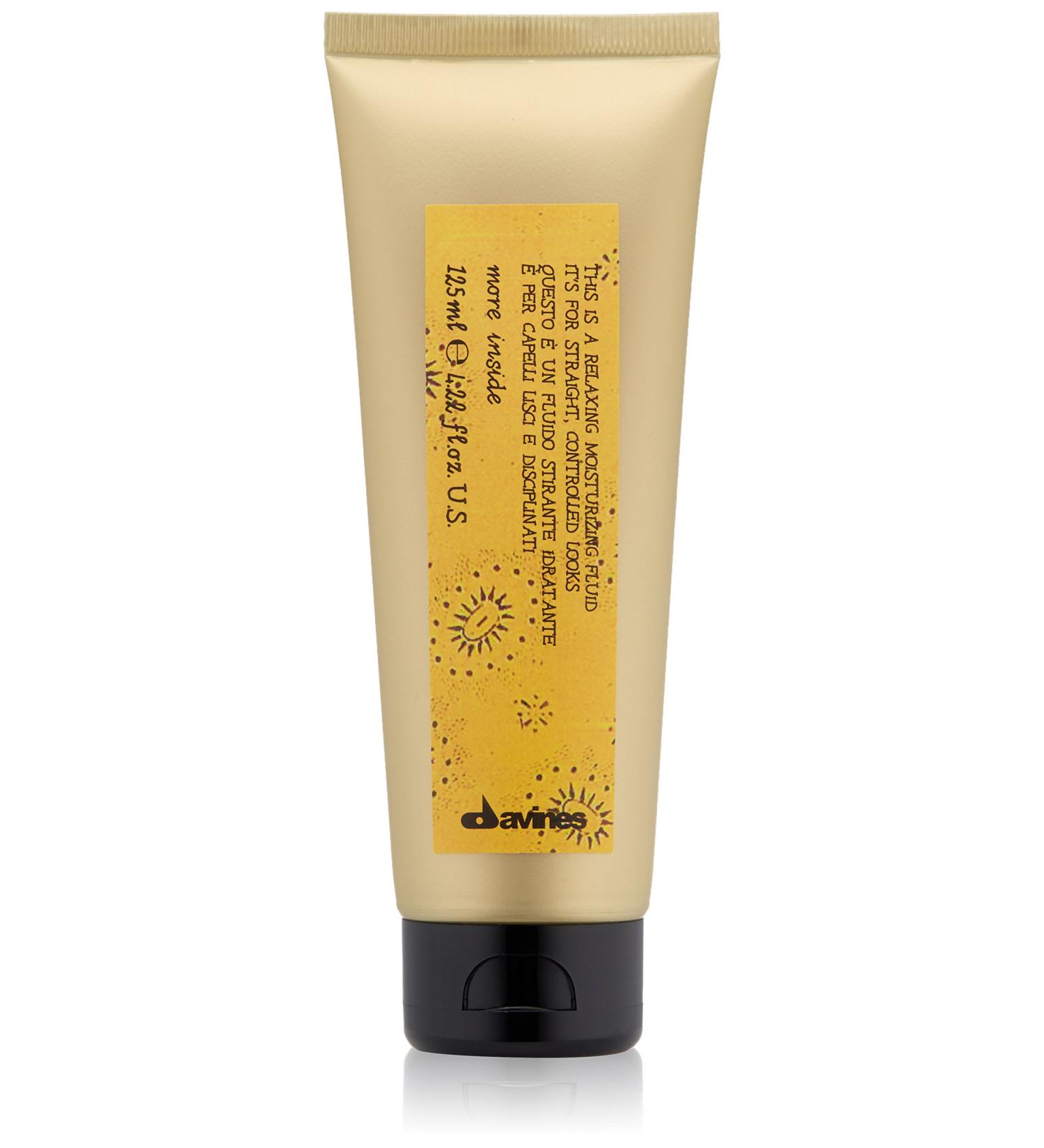 Davines Relaxing Moisturizing Fluid 4.22 Fl. Oz. | Heat Protection, Frizz Control, Sleek & Straight Styling - Buy Online on GoSupps.com