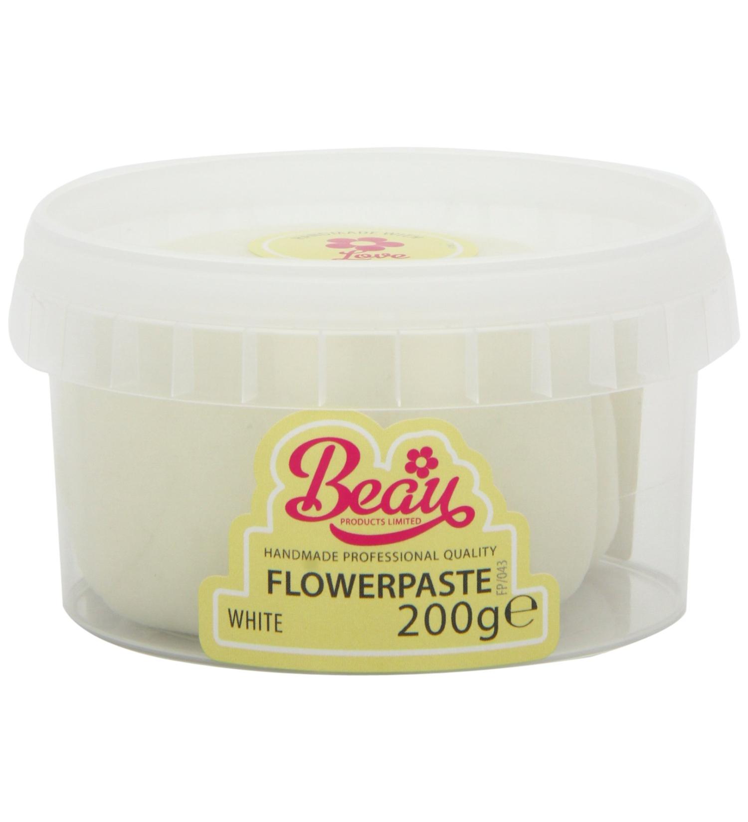 Beau Products White Flowerpaste Icing 200g - Premium Quality for Cake Decorating - Buy Online on GoSupps.com
