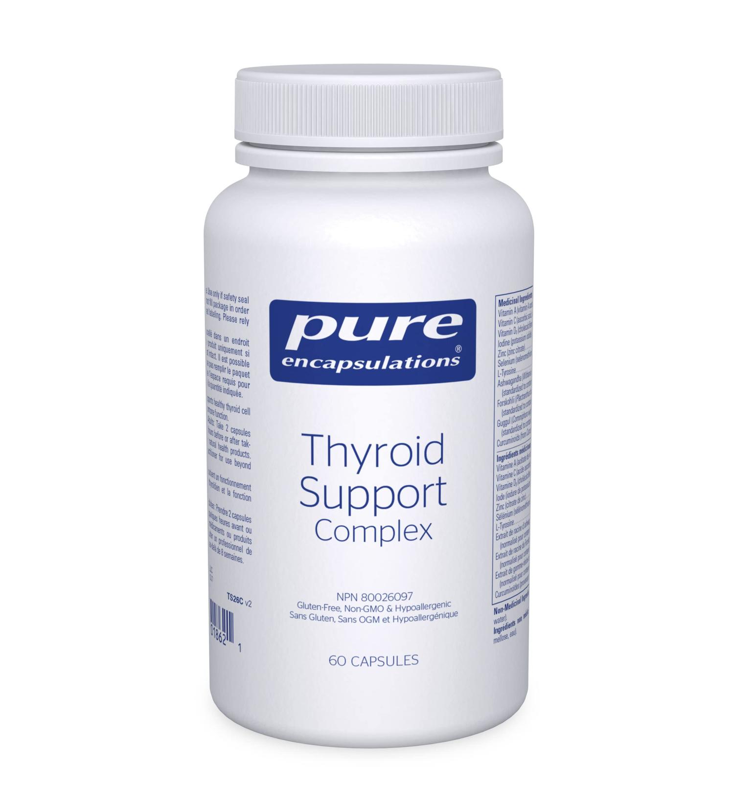 Pure Encapsulations Thyroid Support Complex | Hypoallergenic Supplement with Vitamins Herbs and Nutrients to Support Thyroid Gland Function | 60 Capsules* 60 count (Pack of 1) - Buy Online on GoSupps.com