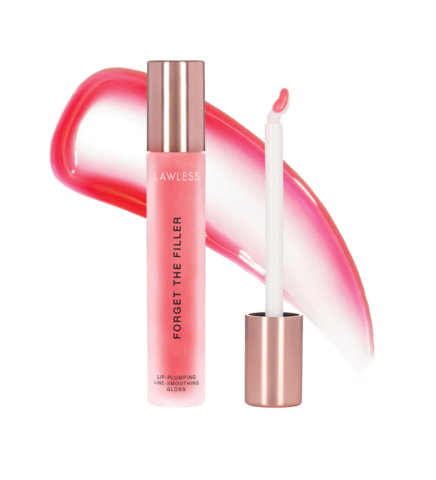 LAWLESS Queen Forget the Filler Lip Plumping Gloss - Cherry Vanilla | Premium Hydrating & Volumizing Lip Gloss with Natural Ingredients - 0.19 oz - Buy Online on GoSupps.com