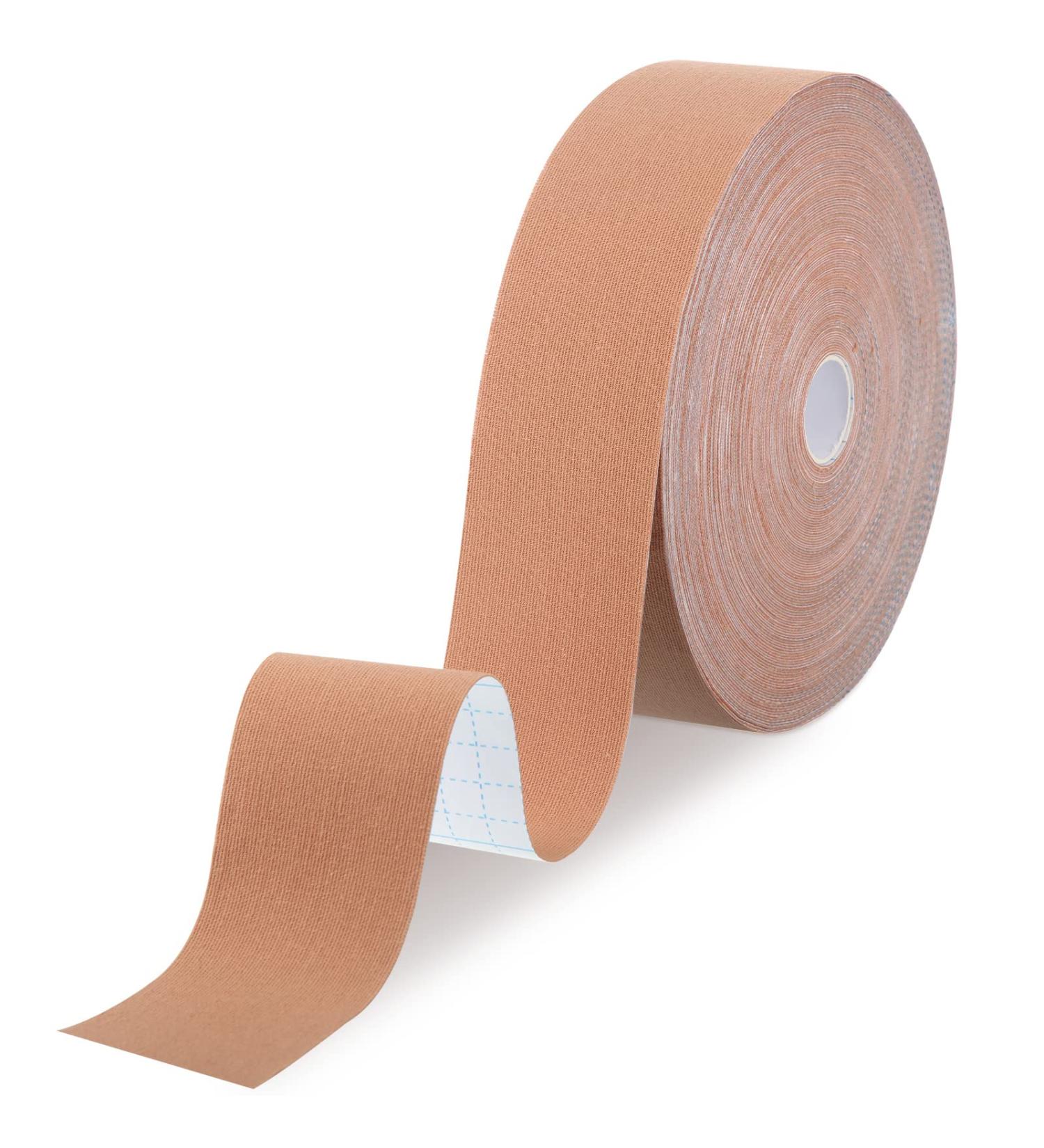 Waterproof Kinesiology Tape 105ft Roll - Pain Relief for Knees, Wrist, Elbow, Shoulder, Back - Elastic Athletic Tape for Support & Recovery - Beige (2 Inch) - Buy Online on GoSupps.com