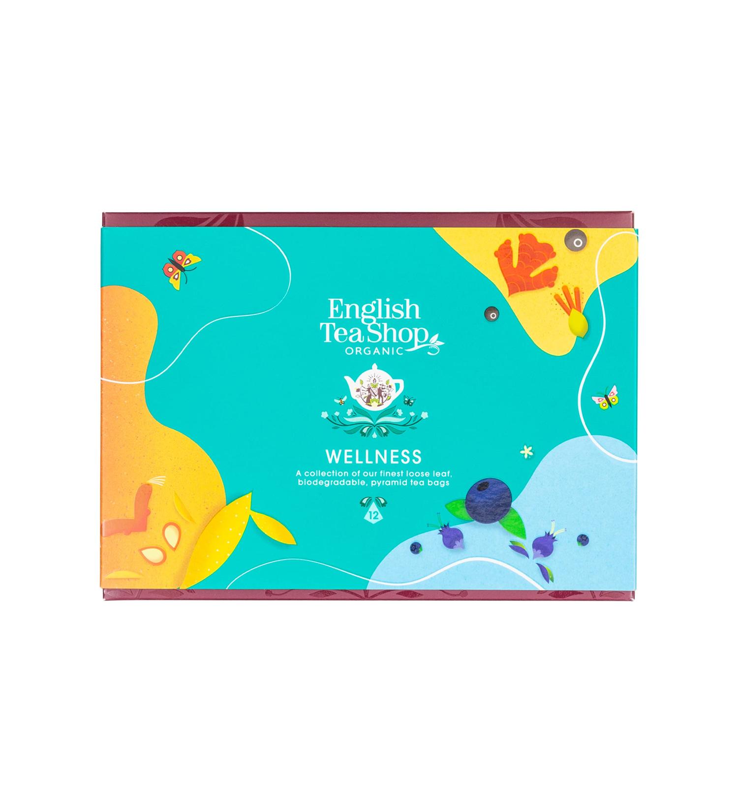 English Tea Shop Organic Wellness Collection - 12 Loose Leaf Pyramid Tea Bags - Buy Online on GoSupps.com
