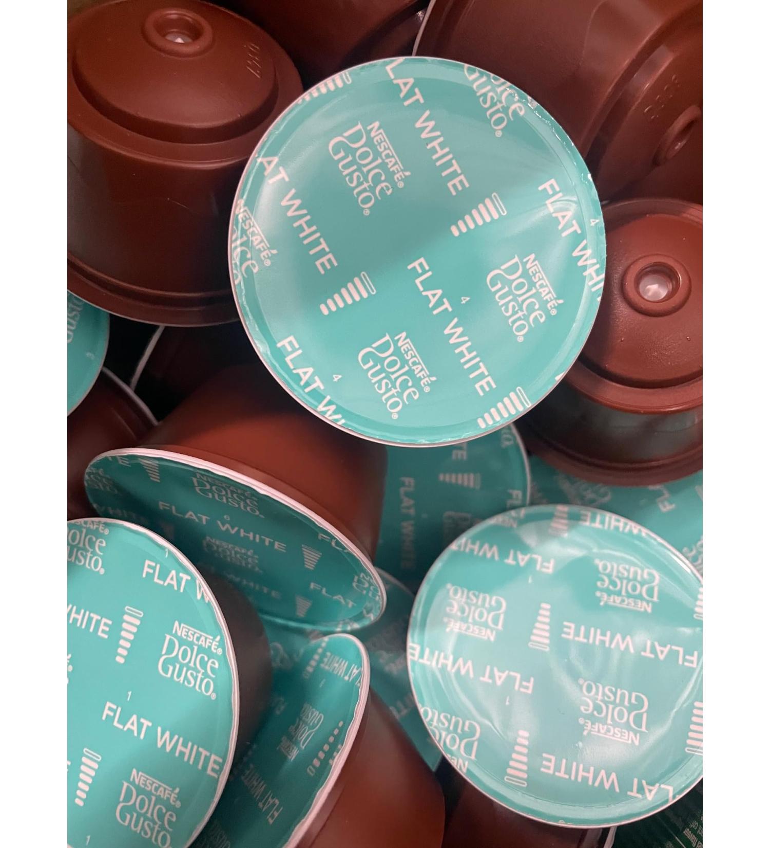 Buy 10 20 30 50 80 & 100 Compatible With Dolce Gusto Coffee Pods Flat White - SOLD LOOSE
