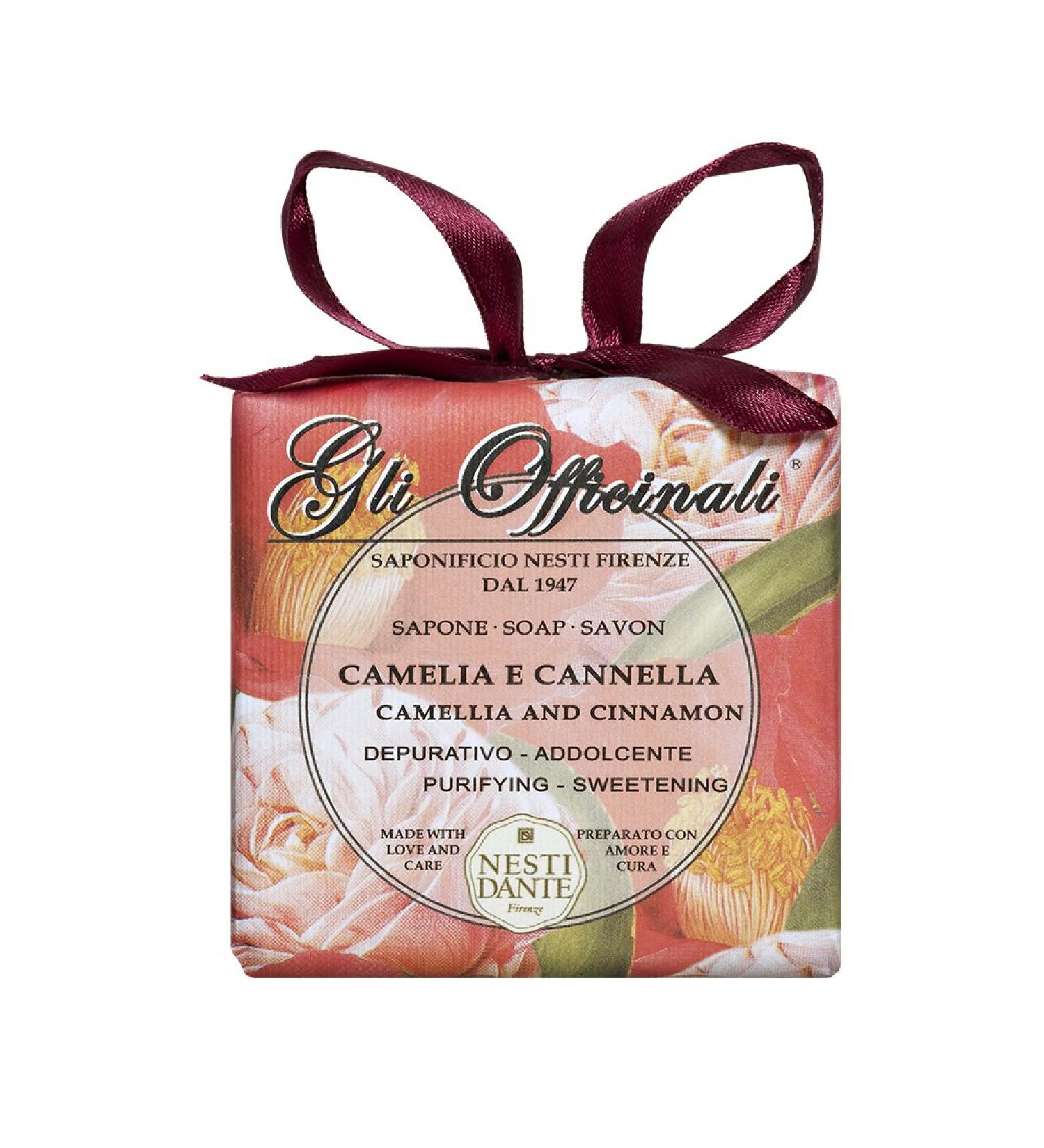 Nesti Dante Gli Officinali Soap - Camellia & Cinnamon | Purifying & Sweetening - 7oz | International Shipping Available - Buy Online on GoSupps.com